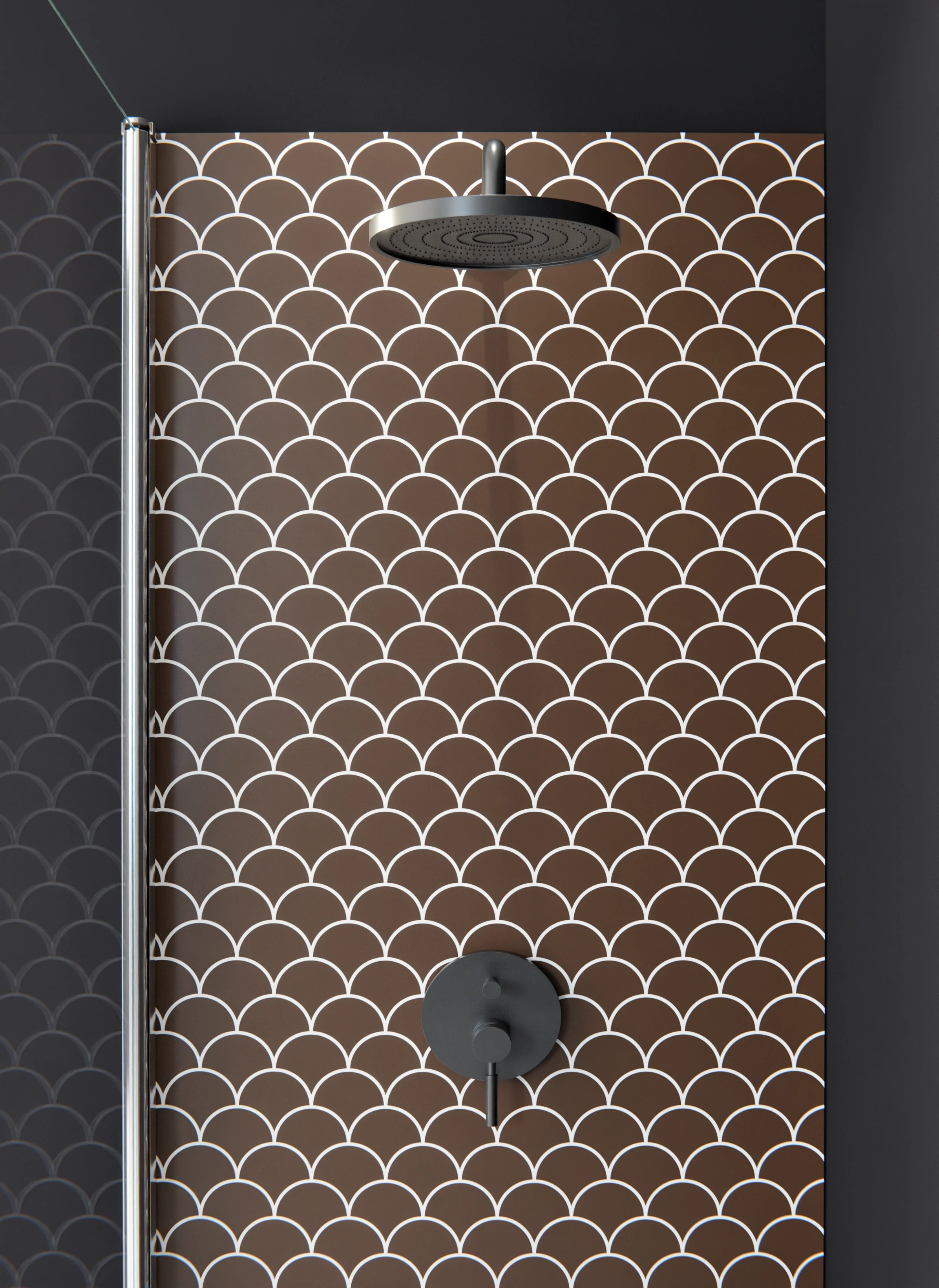 Duschrückwand - Simmetria - Imperiale - Caffè