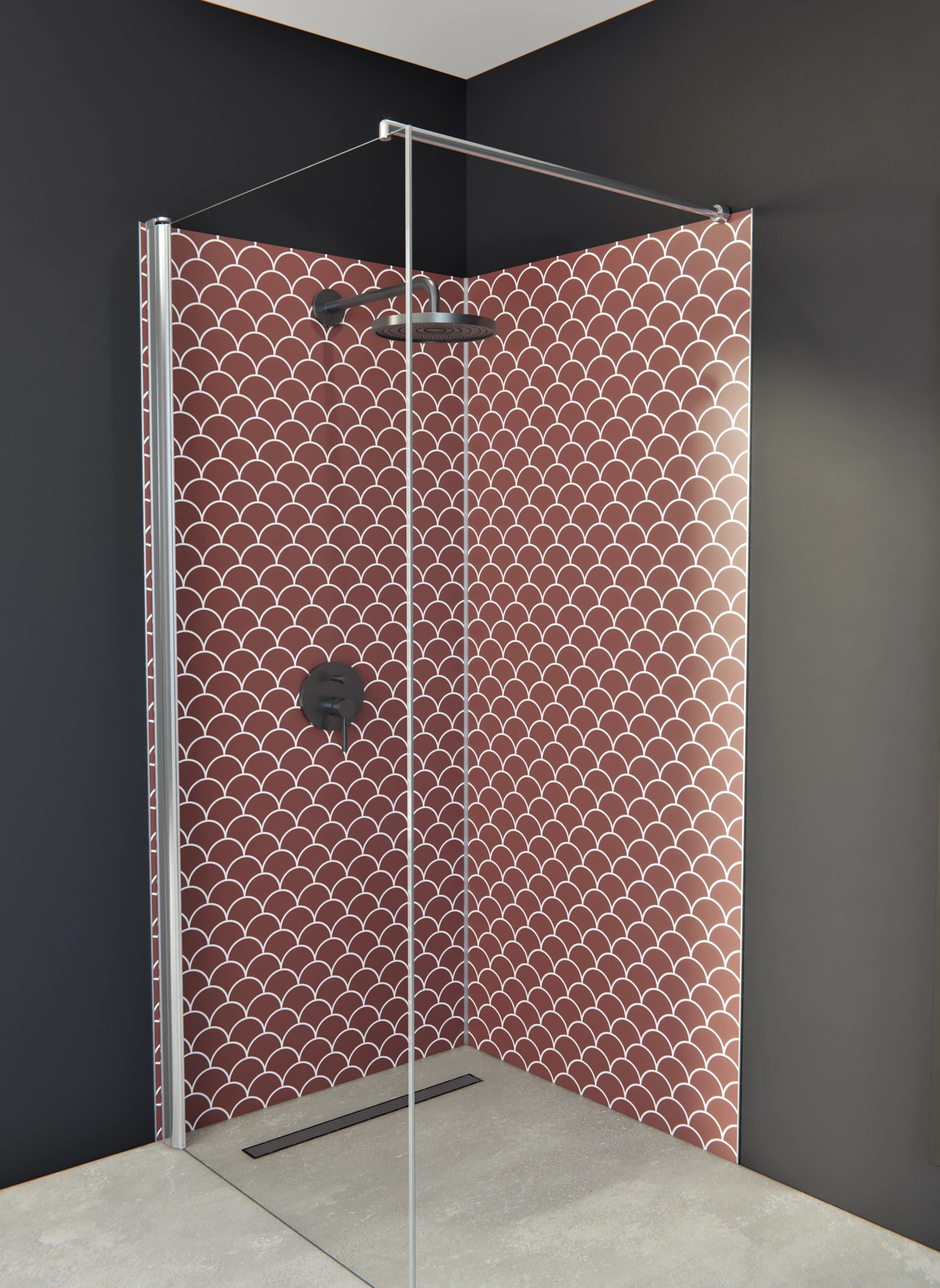 Duschrückwand - Simmetria - Imperiale - Mattone