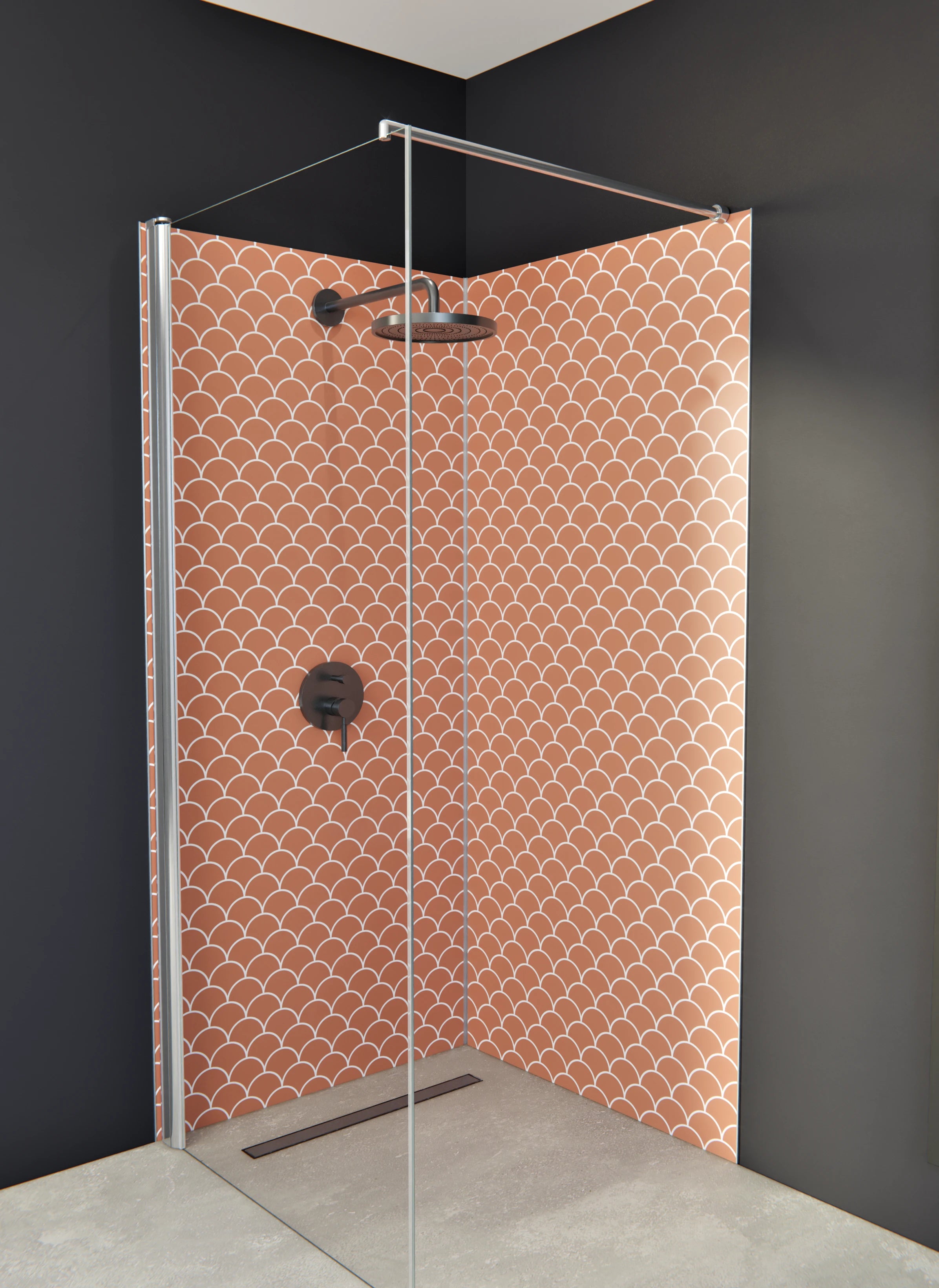 Duschrückwand - Simmetria - Imperiale - Terracotta