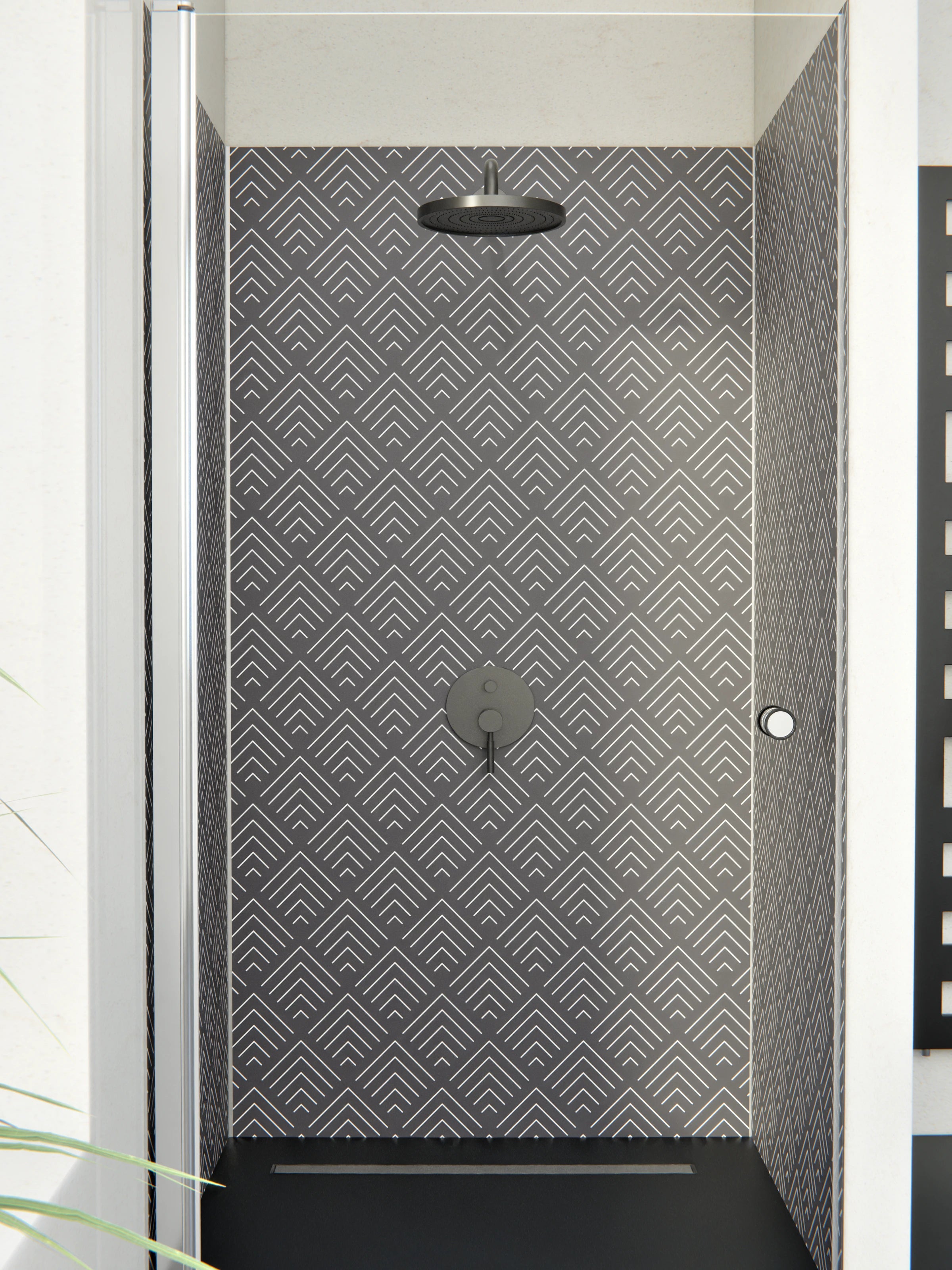Duschrückwand - Simmetria - Incanto - Antracite