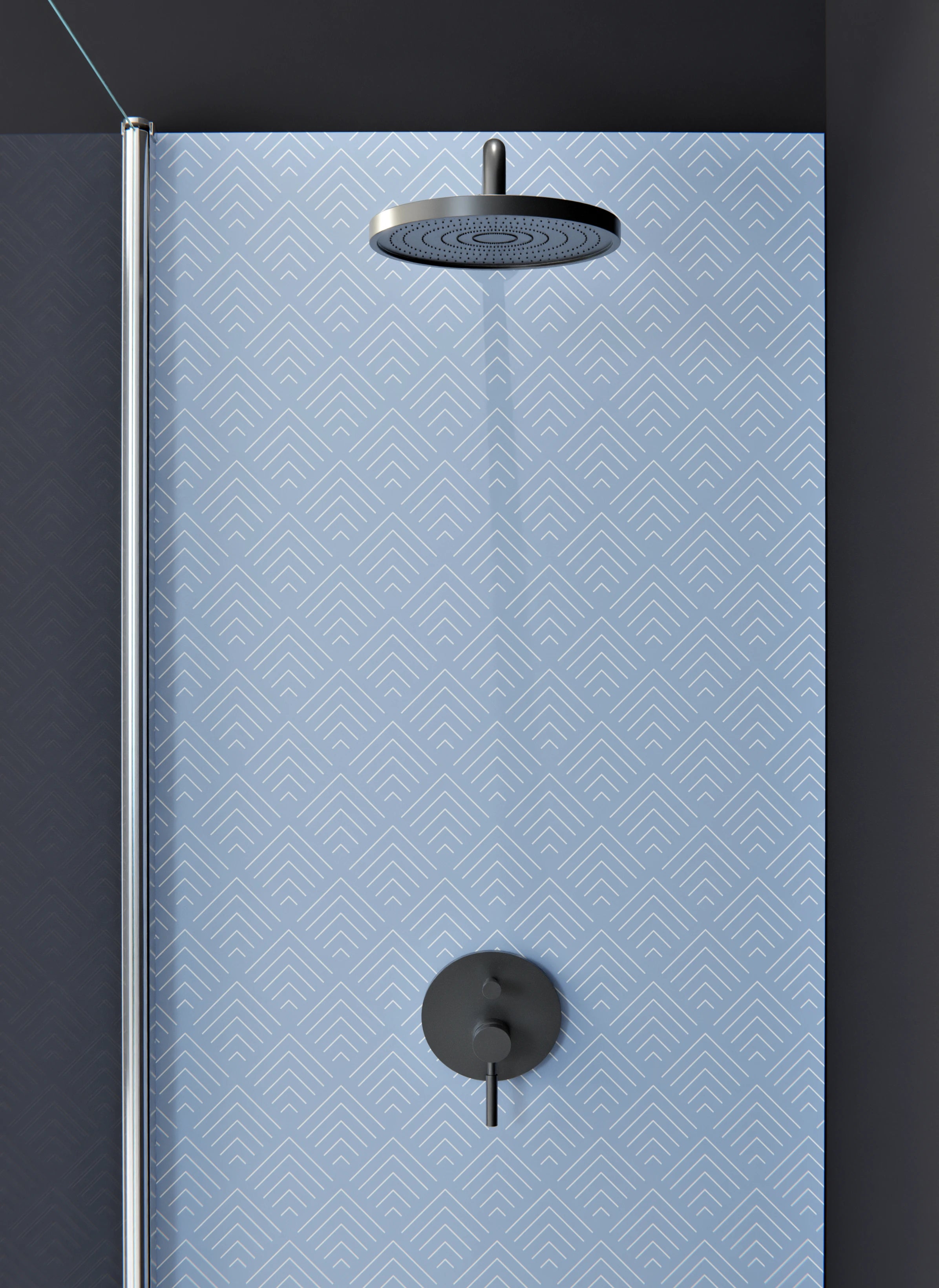 Duschrückwand - Simmetria - Incanto - Ceruleo