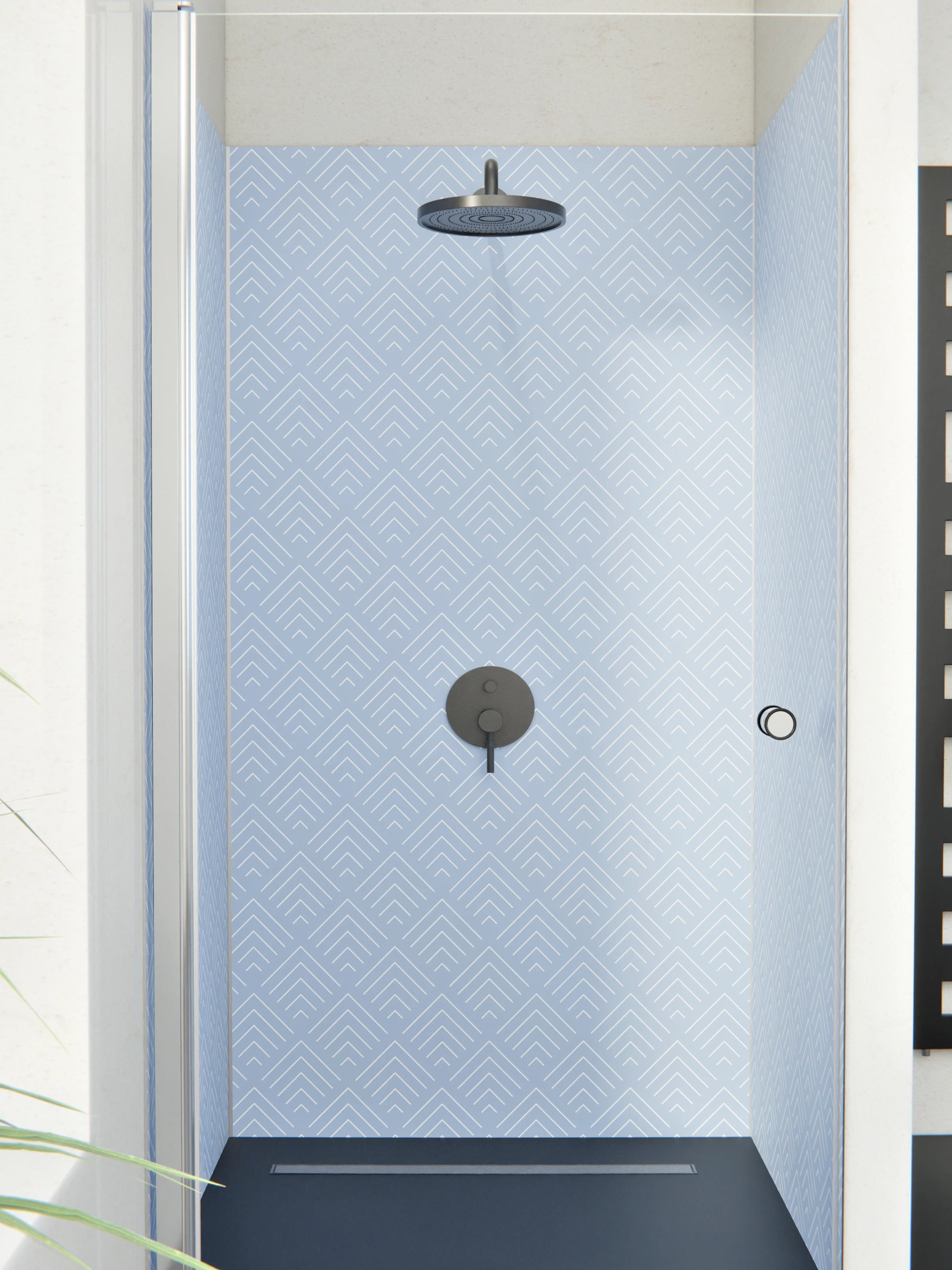 Duschrückwand - Simmetria - Incanto - Ceruleo