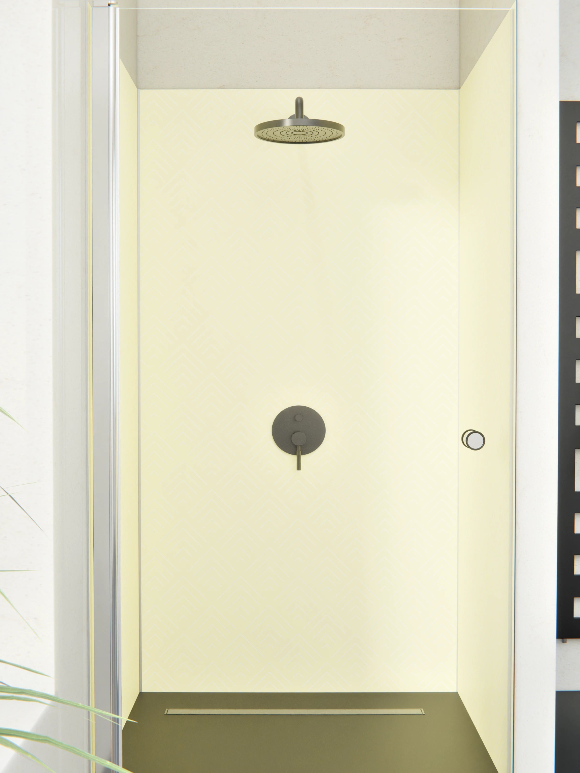 Duschrückwand - Simmetria - Incanto - Limone crema
