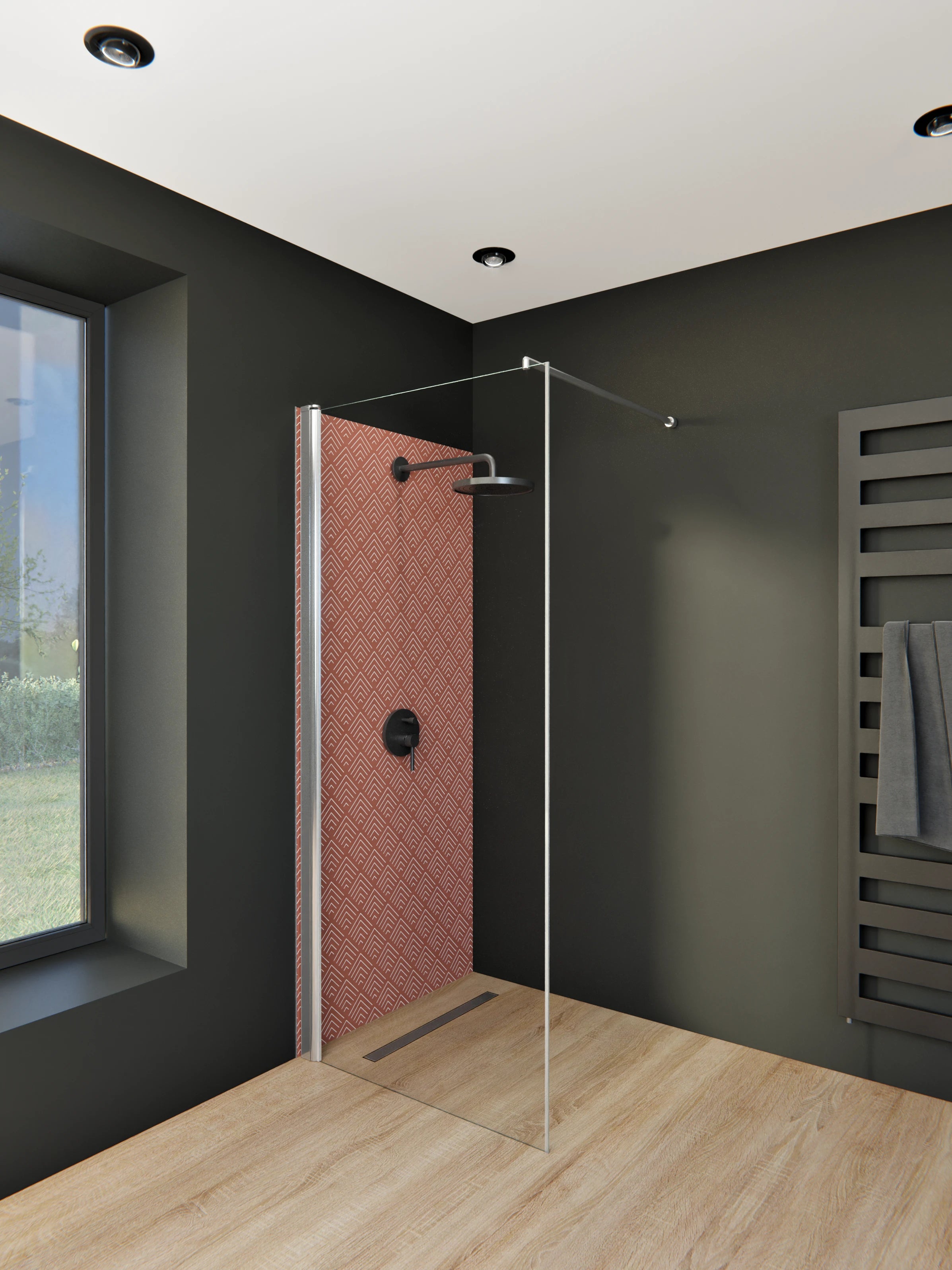 Duschrückwand - Simmetria - Incanto - Ruggine