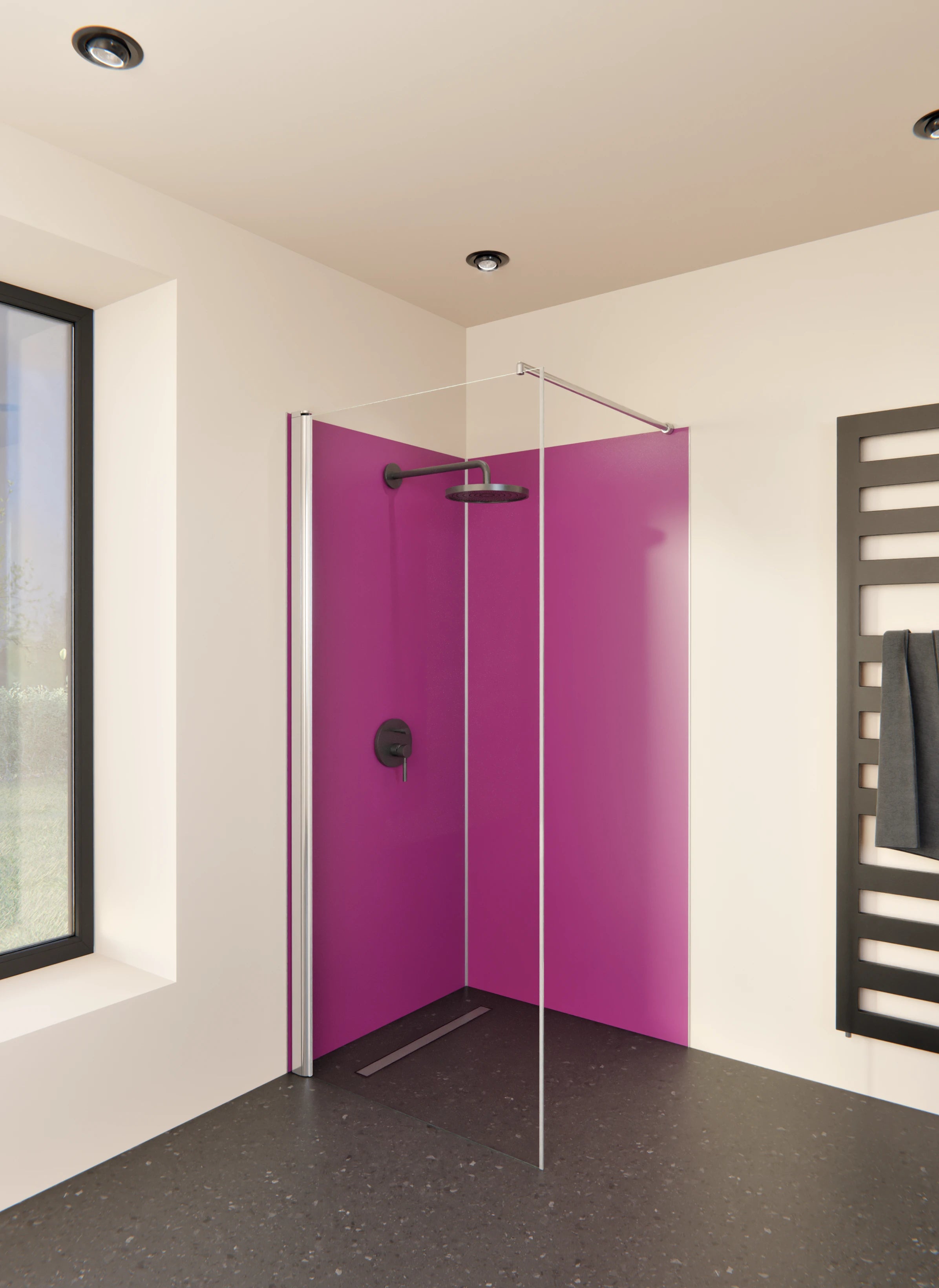 Duschrückwand - Vero Colors - Amethyst Glow