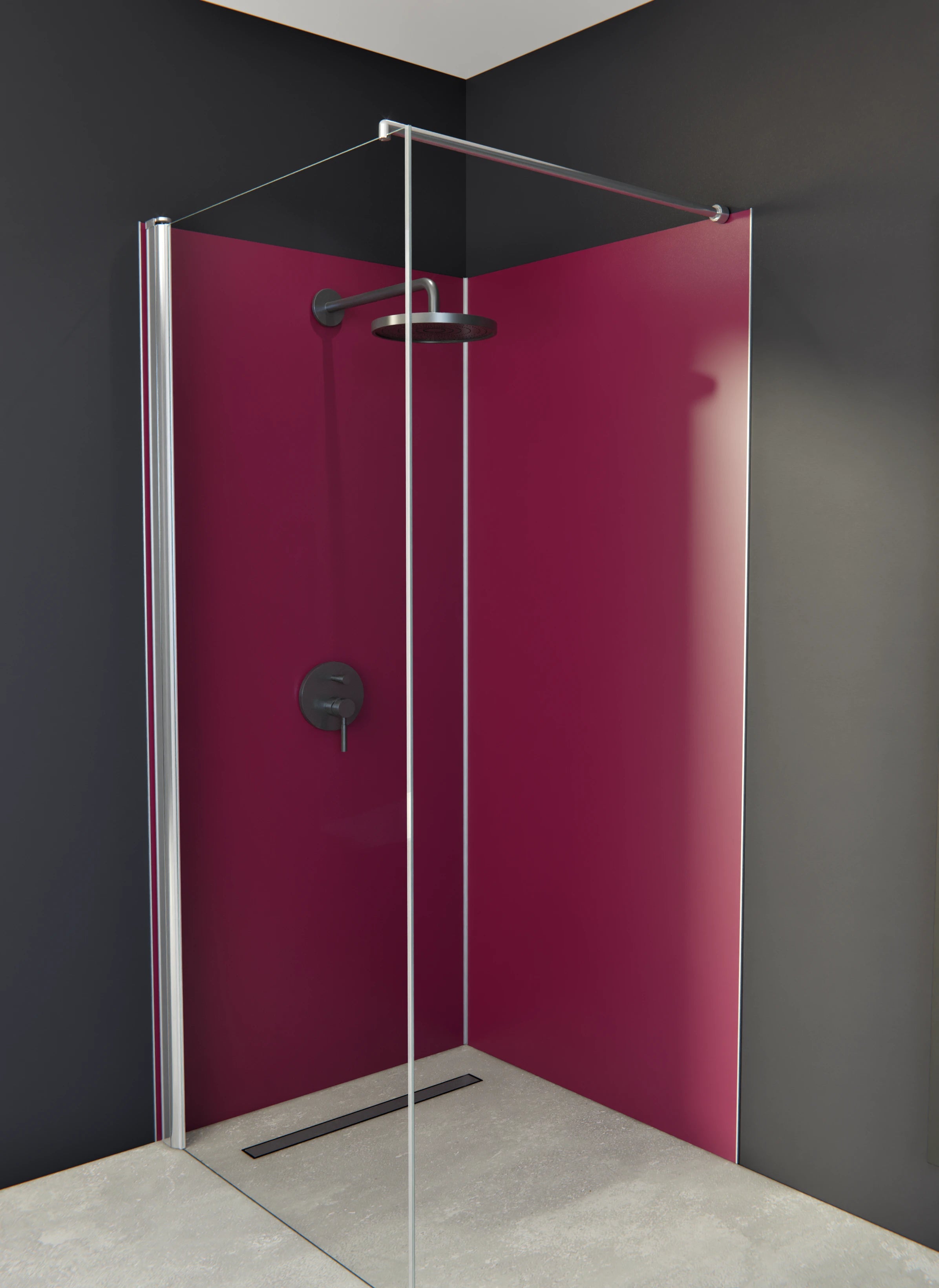 Duschrückwand - Vero Colors - Bordeaux Elegance