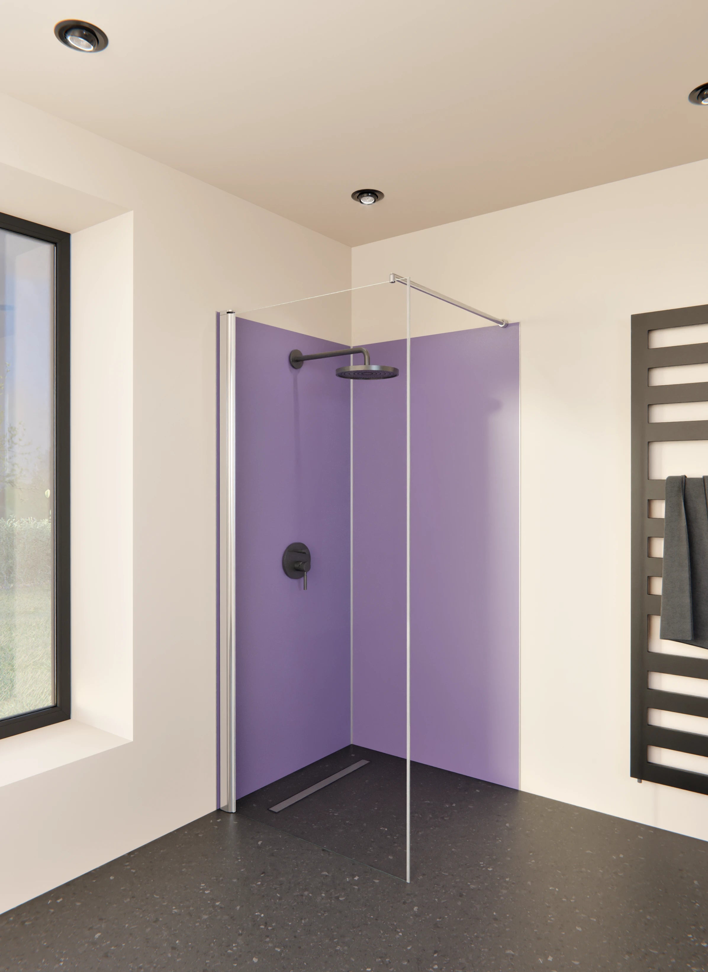 Duschrückwand - Vero Colors - Lavender Pearl