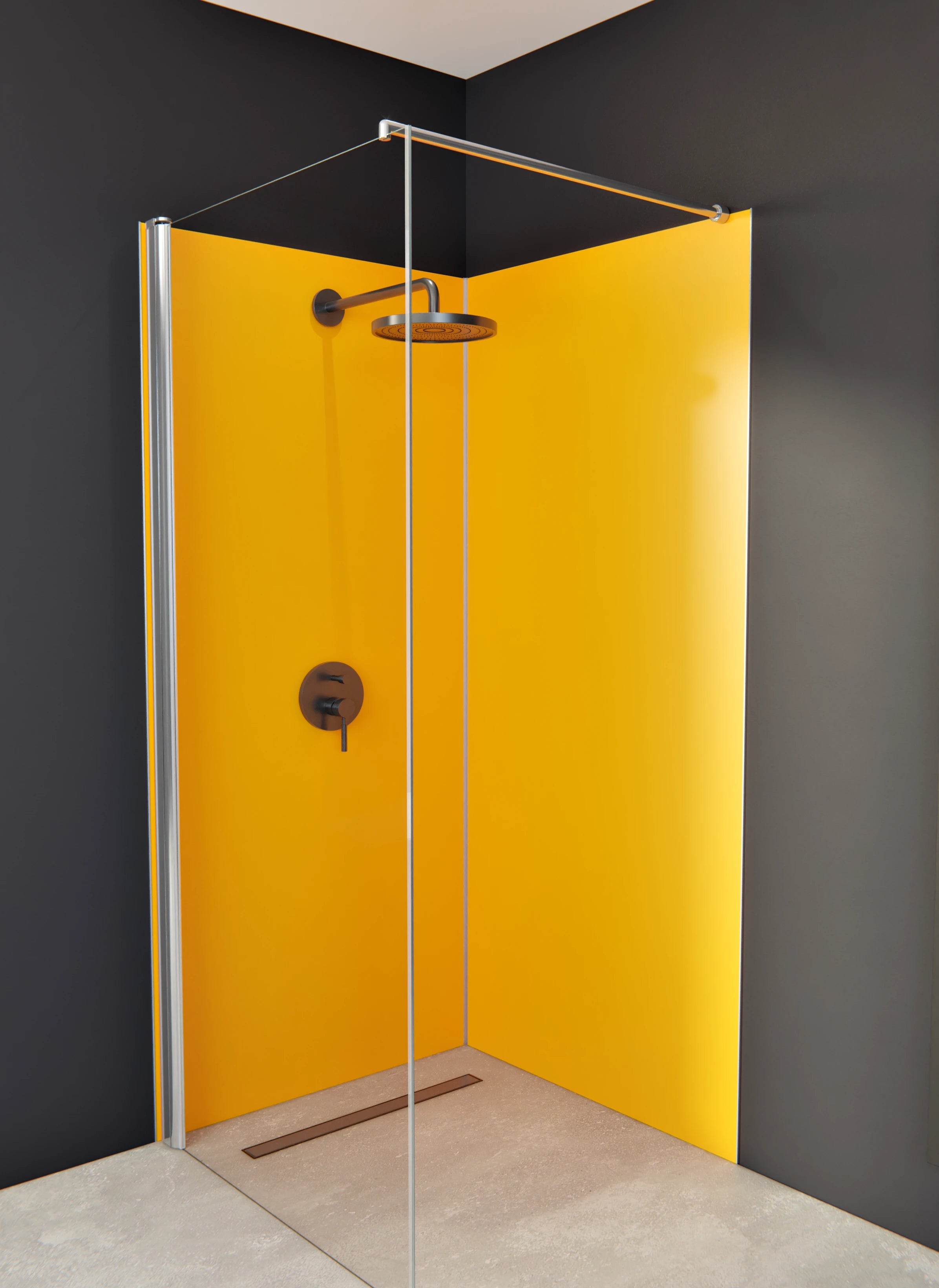 Duschrückwand - Vero Colors - Saffron Yellow