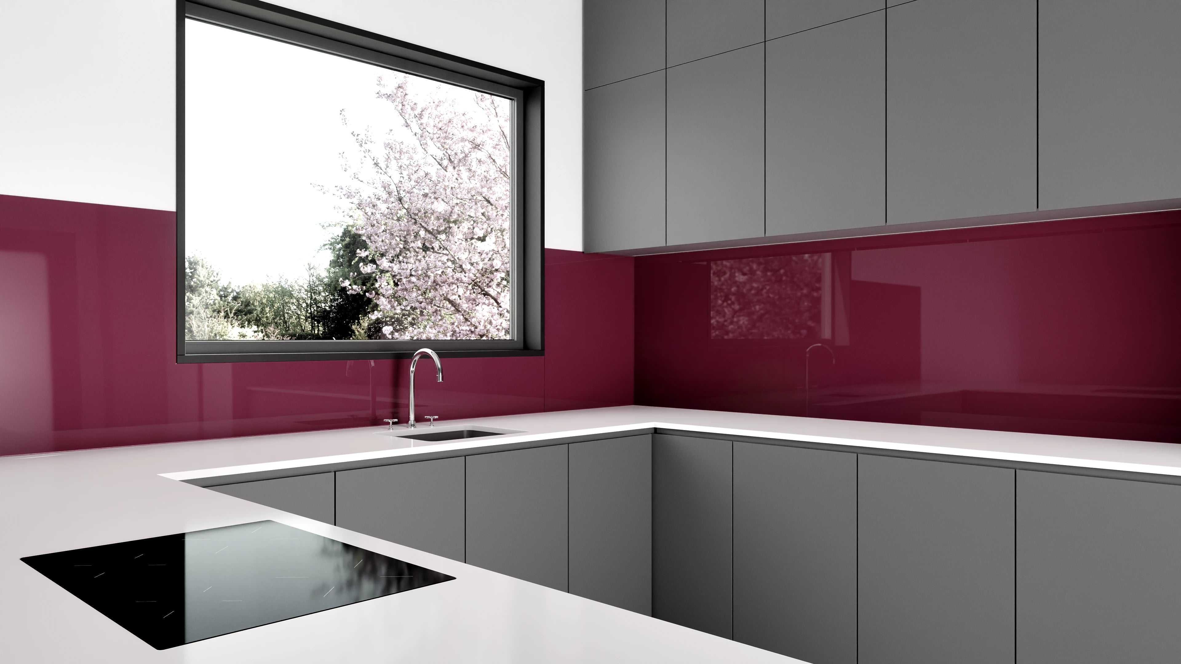 Küchenrückwand - Vero Colors - Bordeaux Elegance
