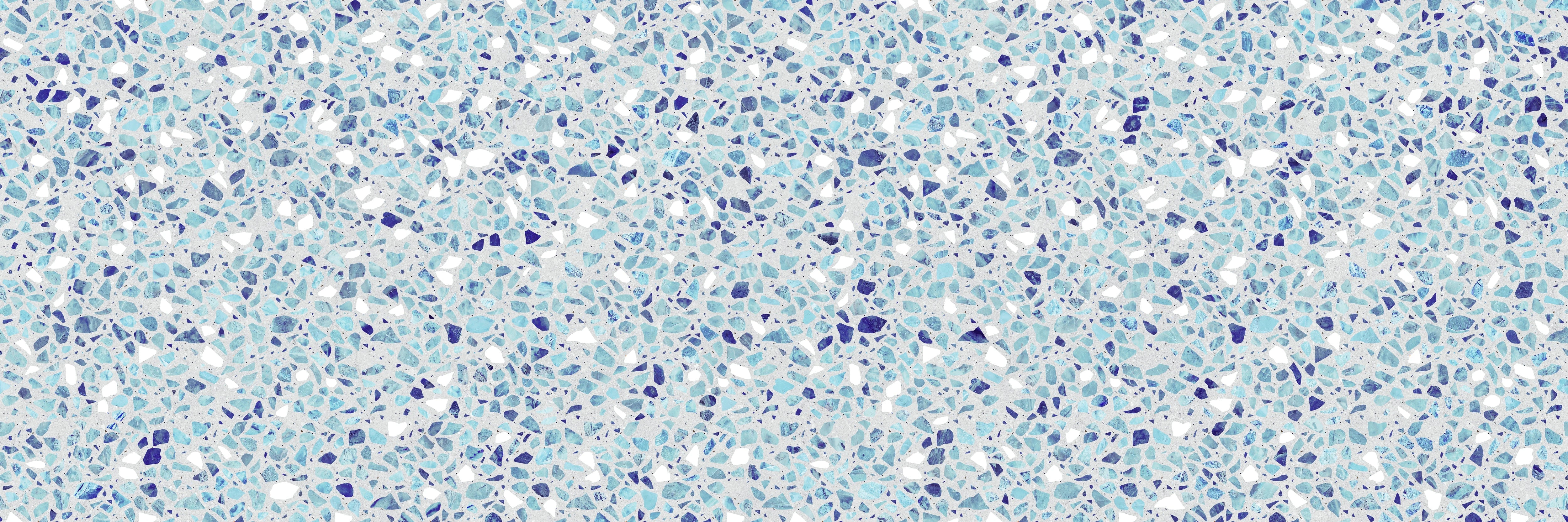 Küchenrückwand - Blaue Mosaik-Struktur