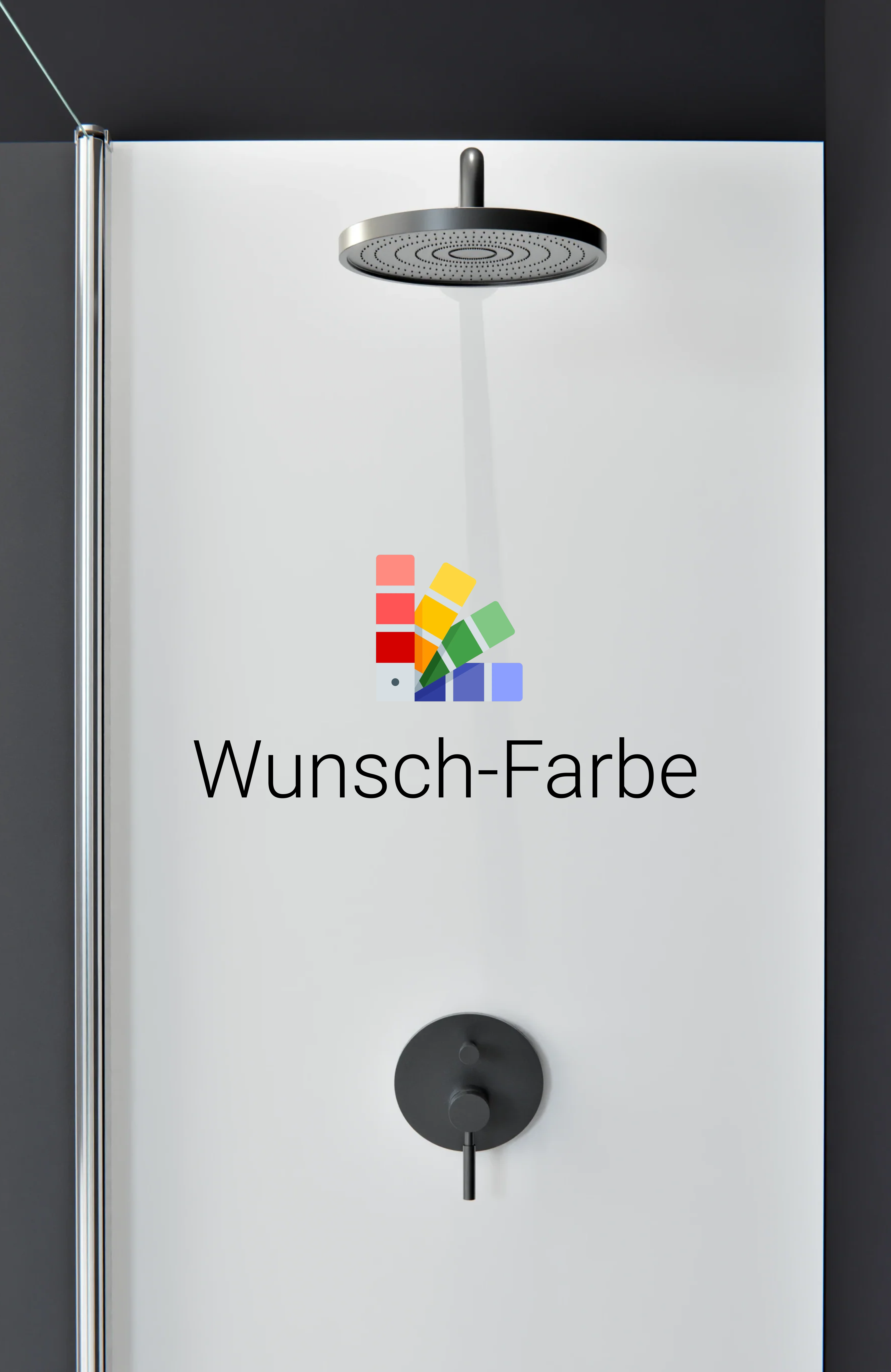 Duschrückwand - Eigene Wunsch-Farbe