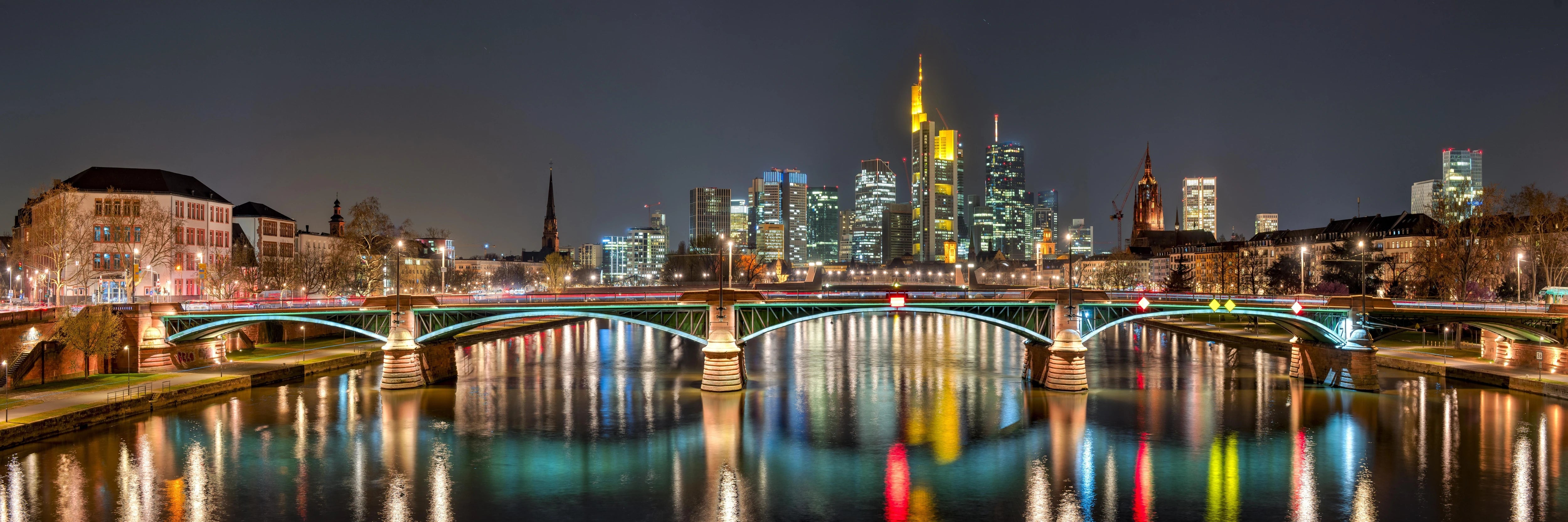 Küchenrückwand - Frankfurt Night Skyline