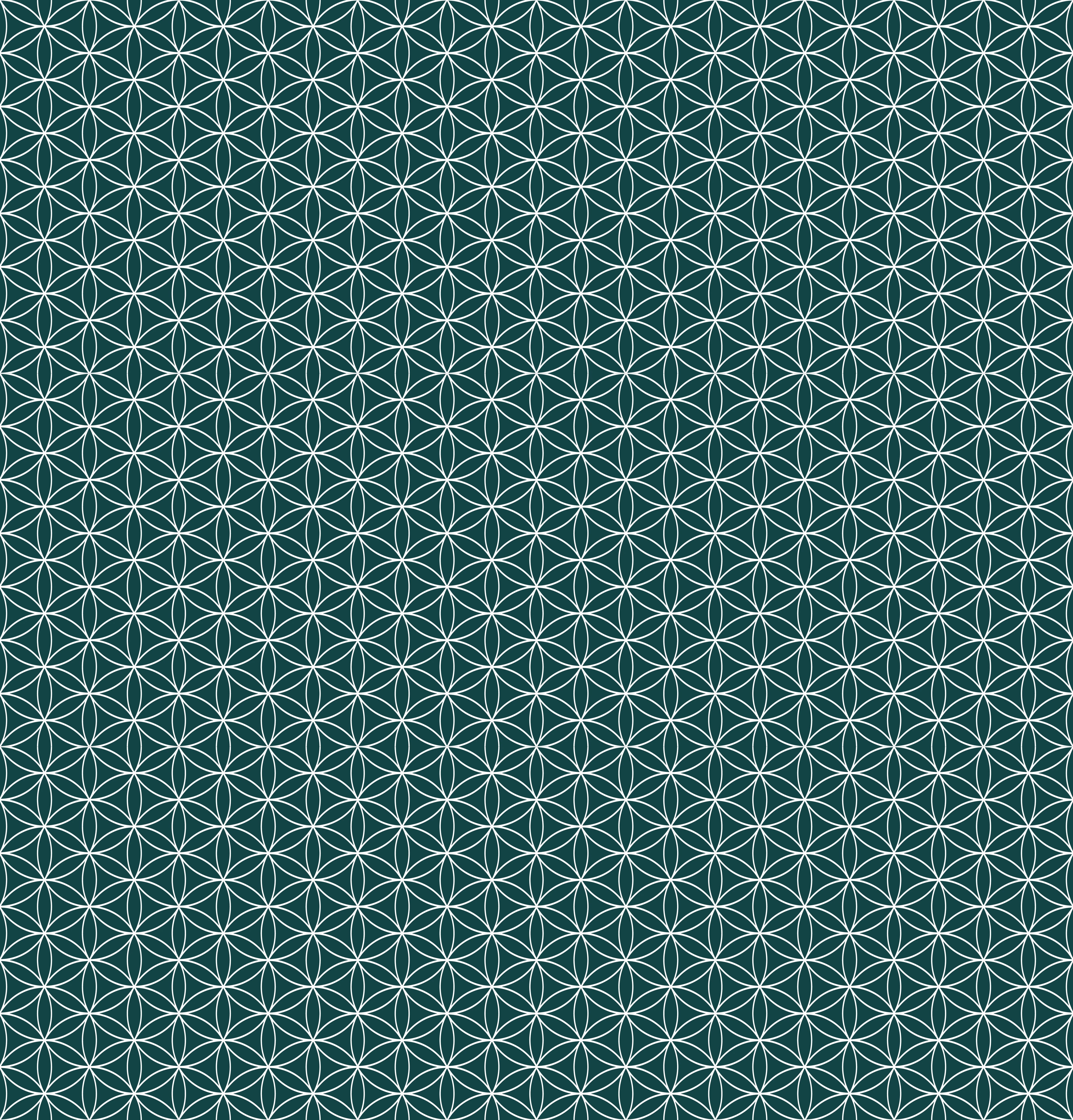 Duschrückwand - Geometrica - Fiori - Verde petrolio