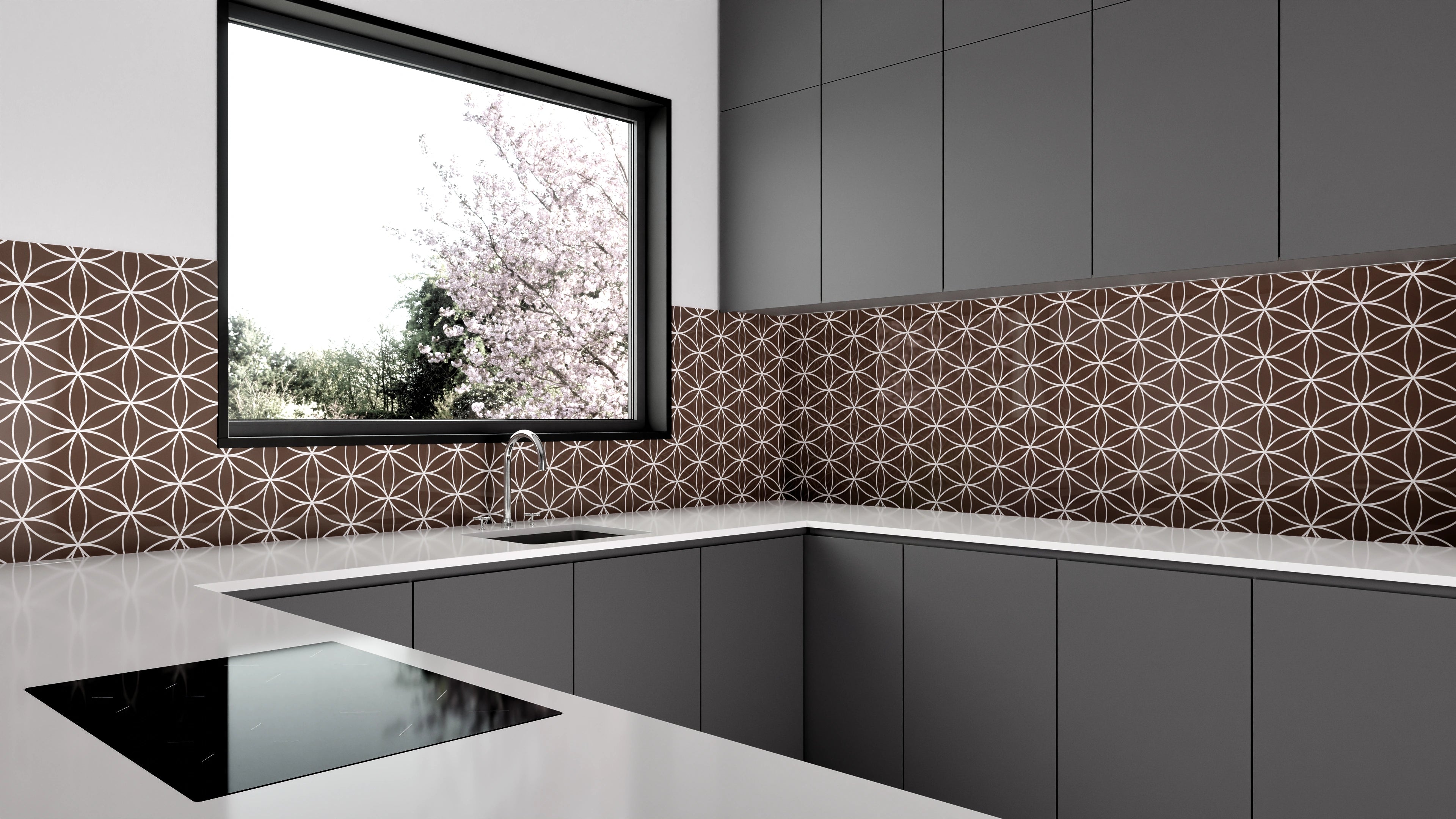 Küchenrückwand - Geometrica - Fiori - Caffè Slide 1