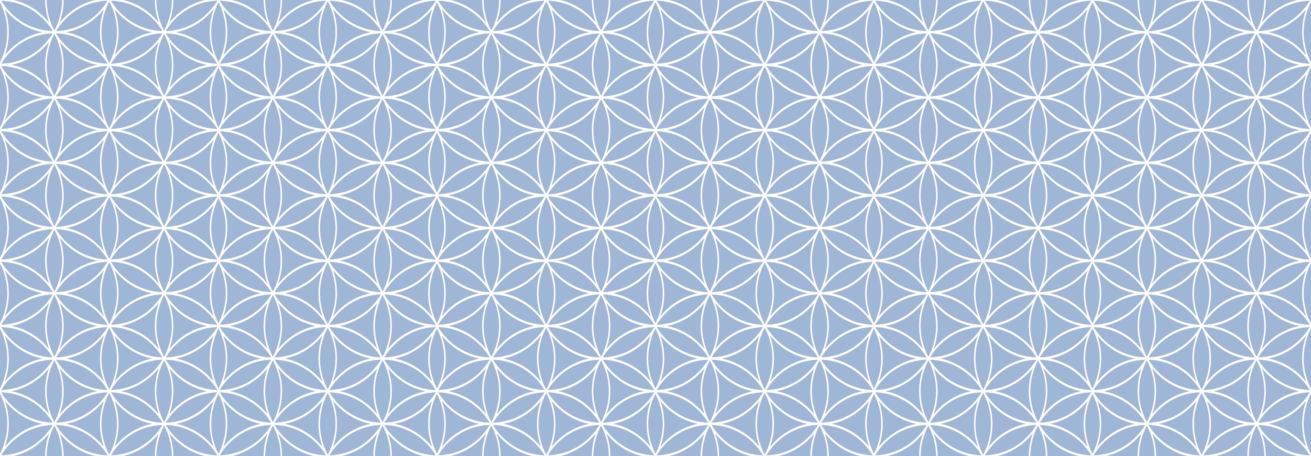 Küchenrückwand - Geometrica - Fiori - Ceruleo