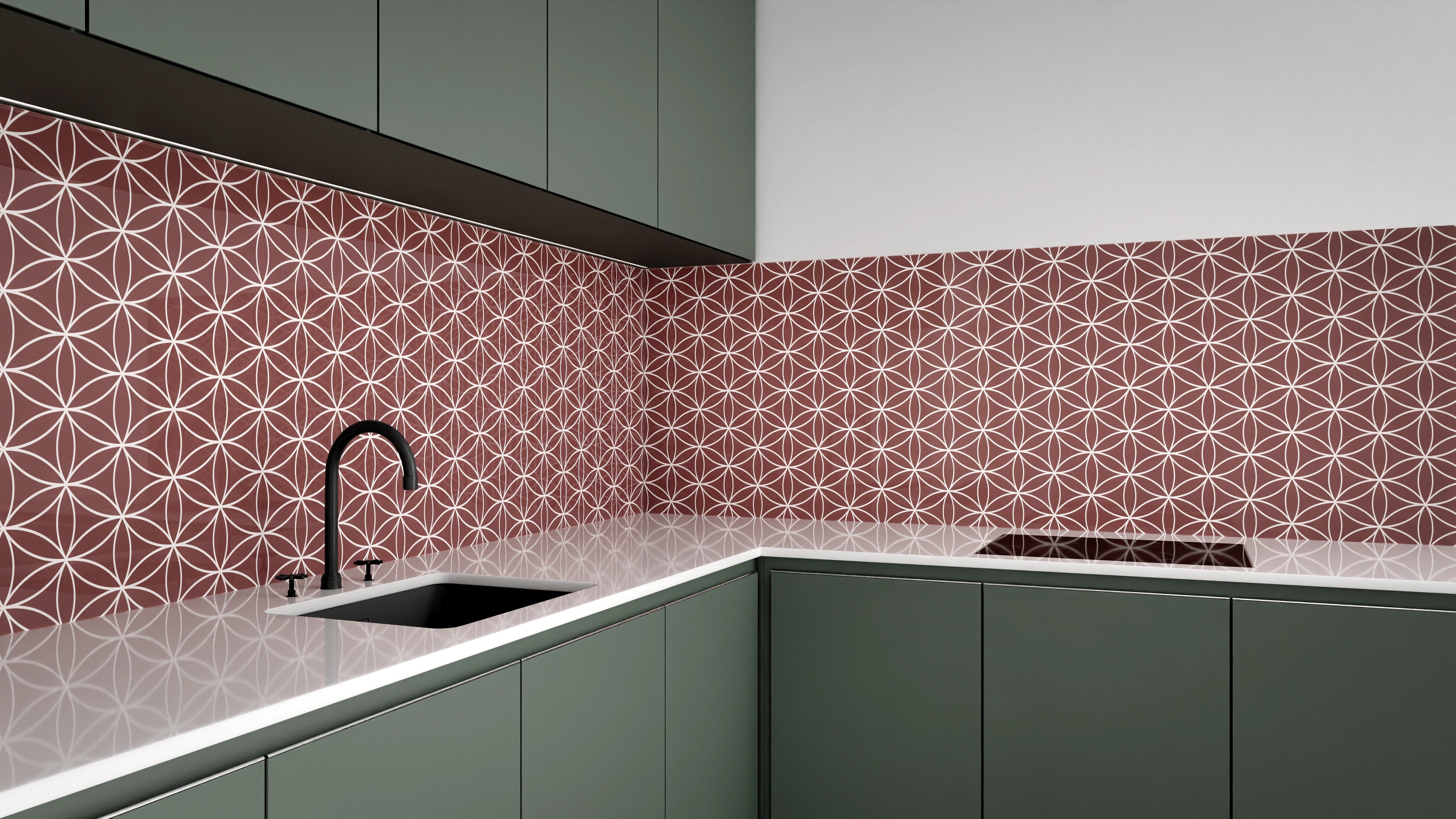 Küchenrückwand - Geometrica - Fiori - Mattone Slide 3