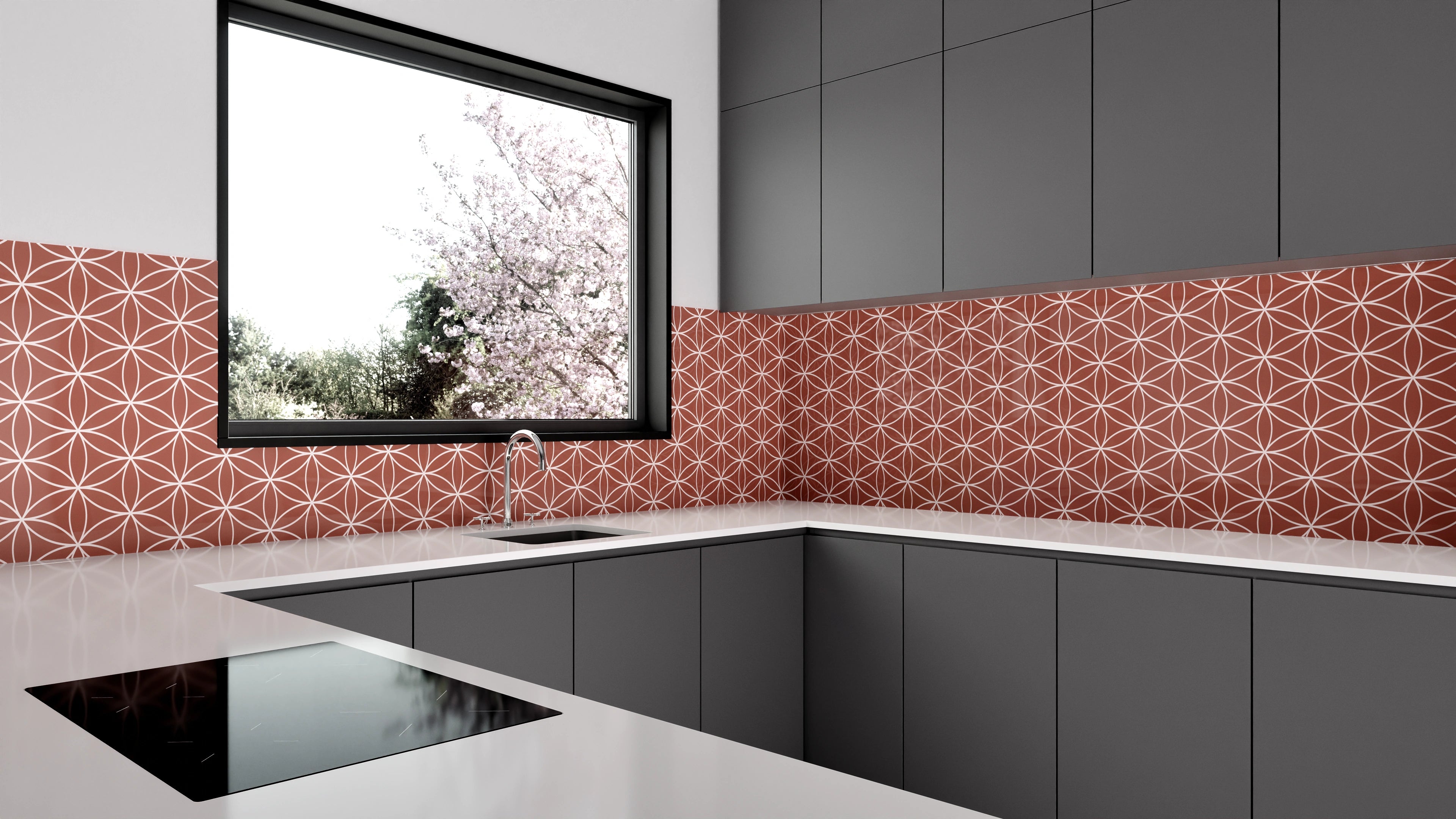 Küchenrückwand - Geometrica - Fiori - Ruggine Slide 1