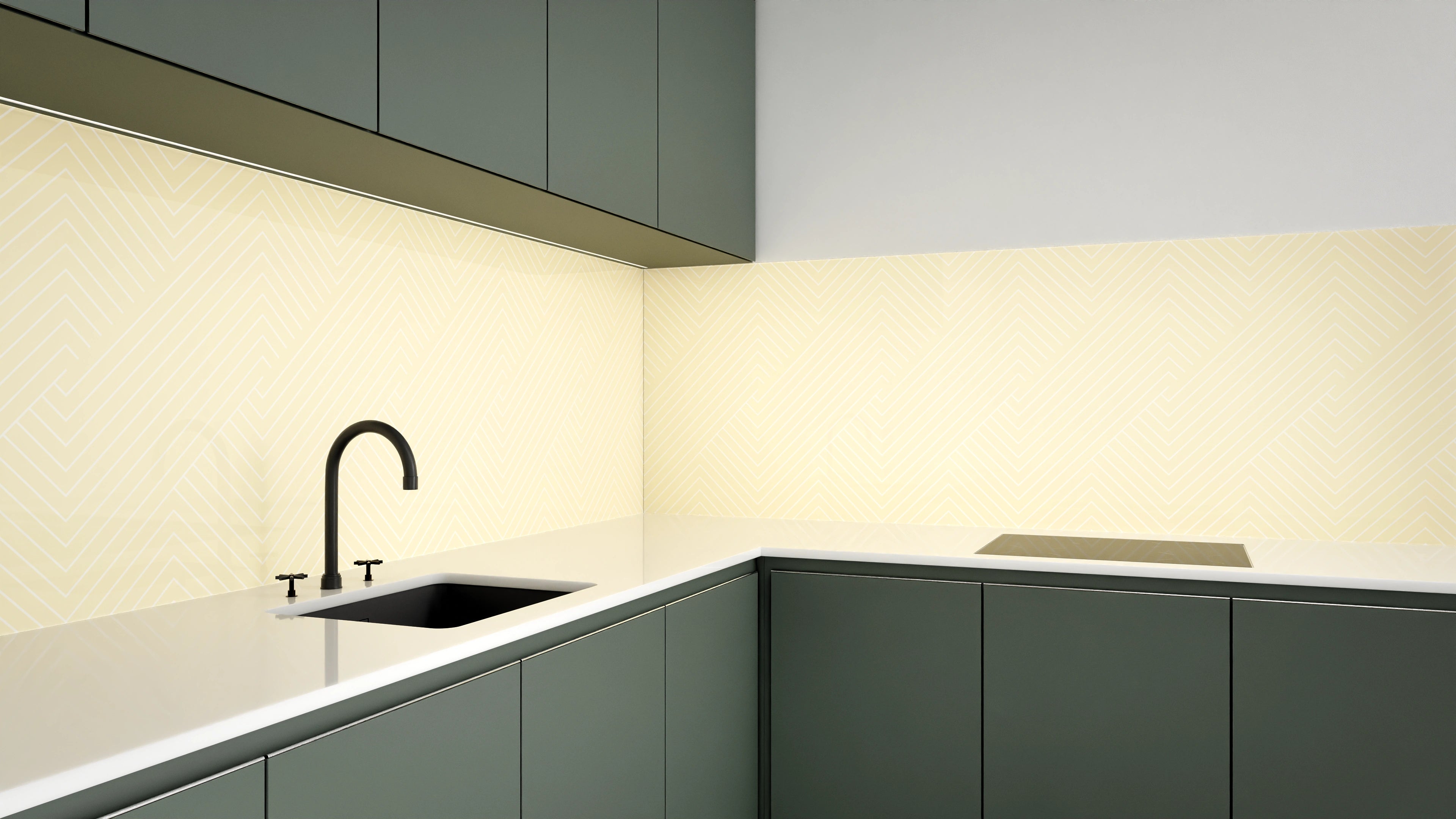 Küchenrückwand - Geometrica - Intreccio  - Avorio Slide 3