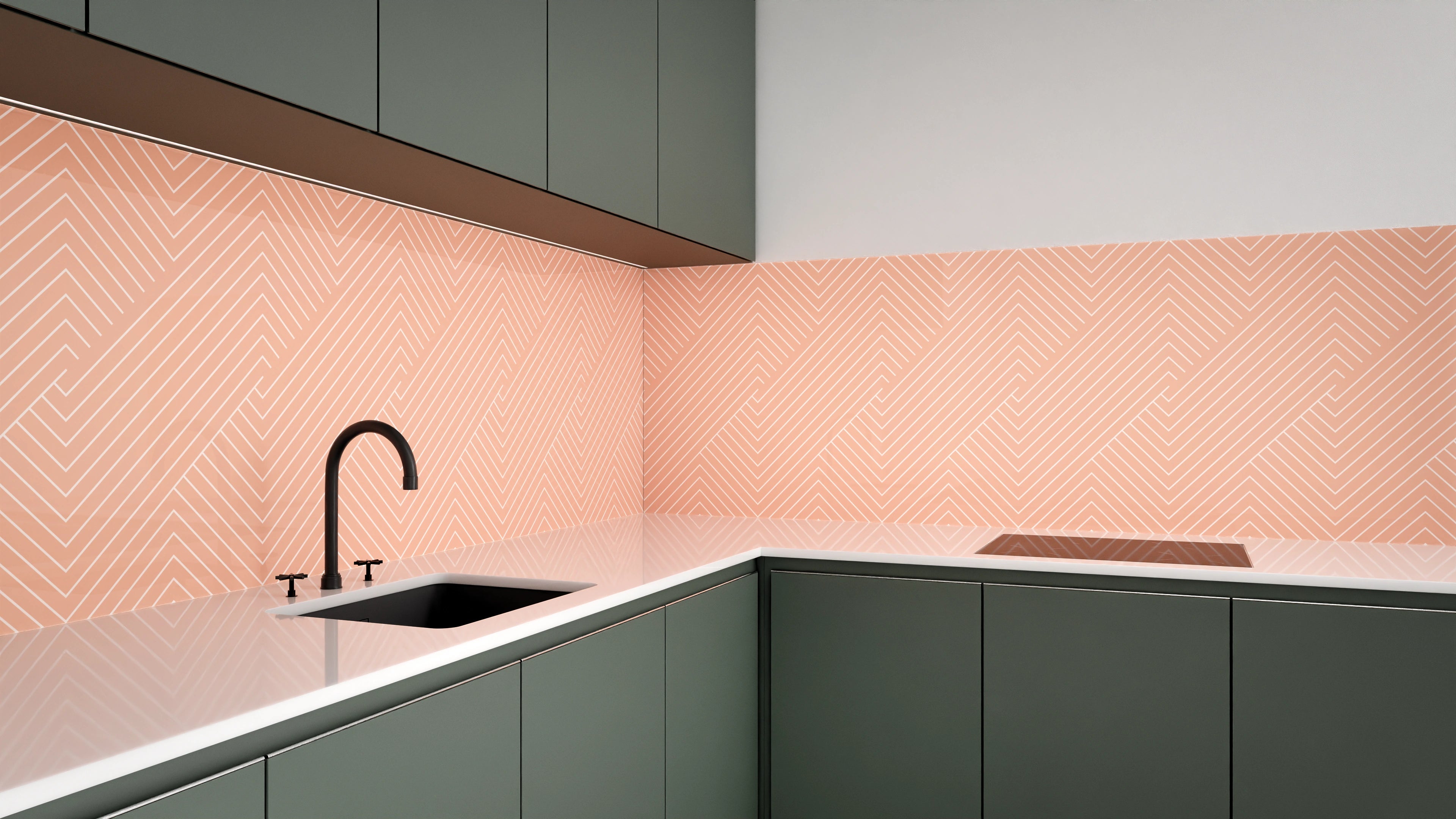Küchenrückwand - Geometrica - Intreccio  - Salmone Slide 3