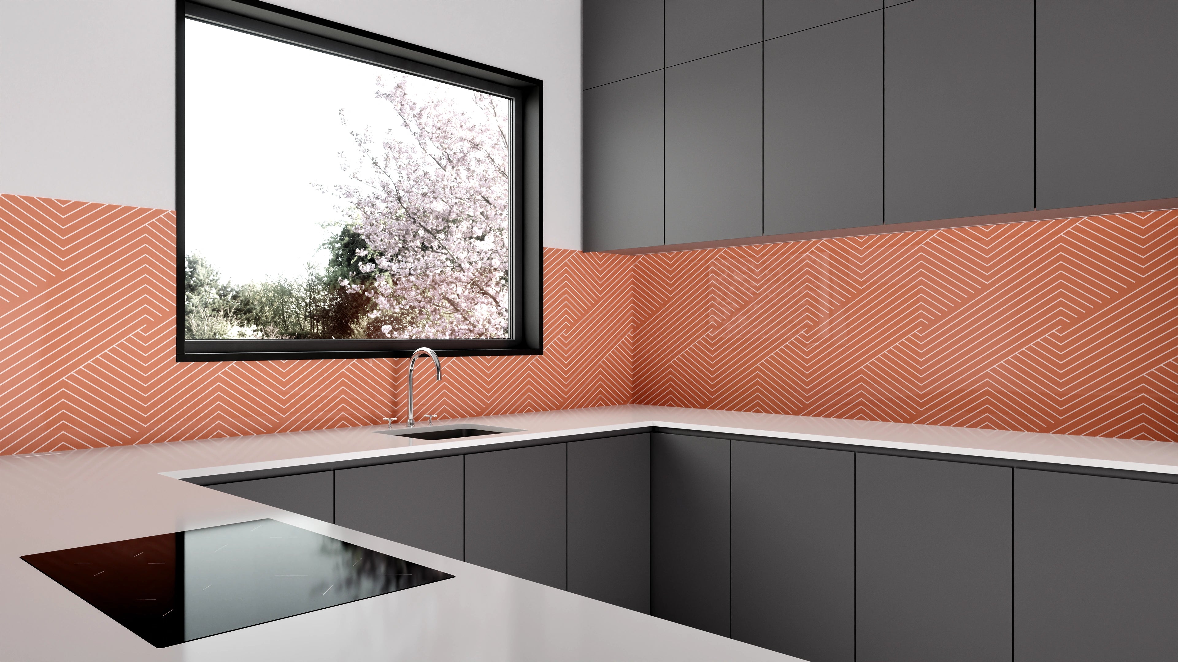 Küchenrückwand - Geometrica - Intreccio  - Terracotta Slide 1