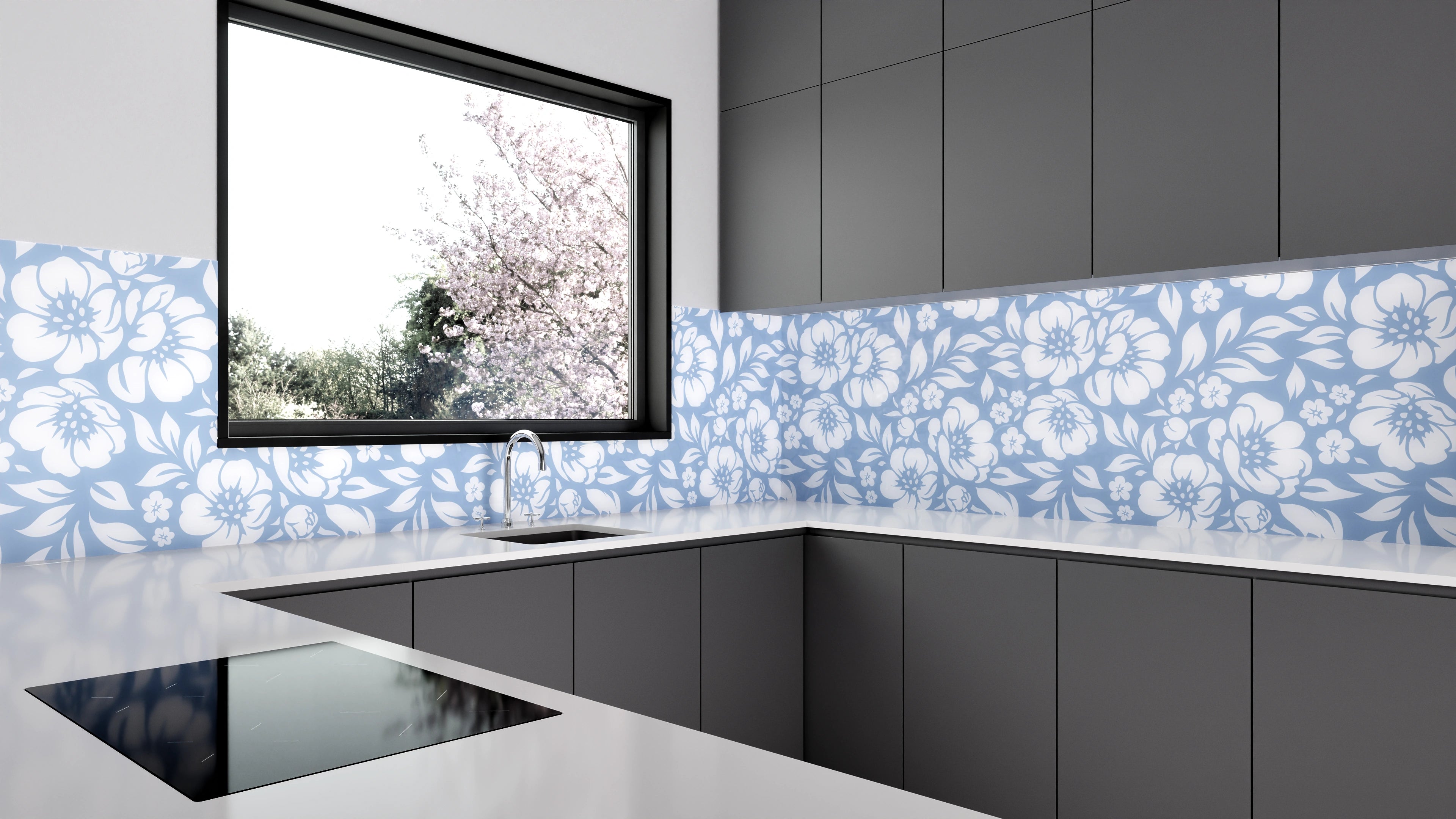 Küchenrückwand - Natura - Floreale - Ceruleo Slide 1