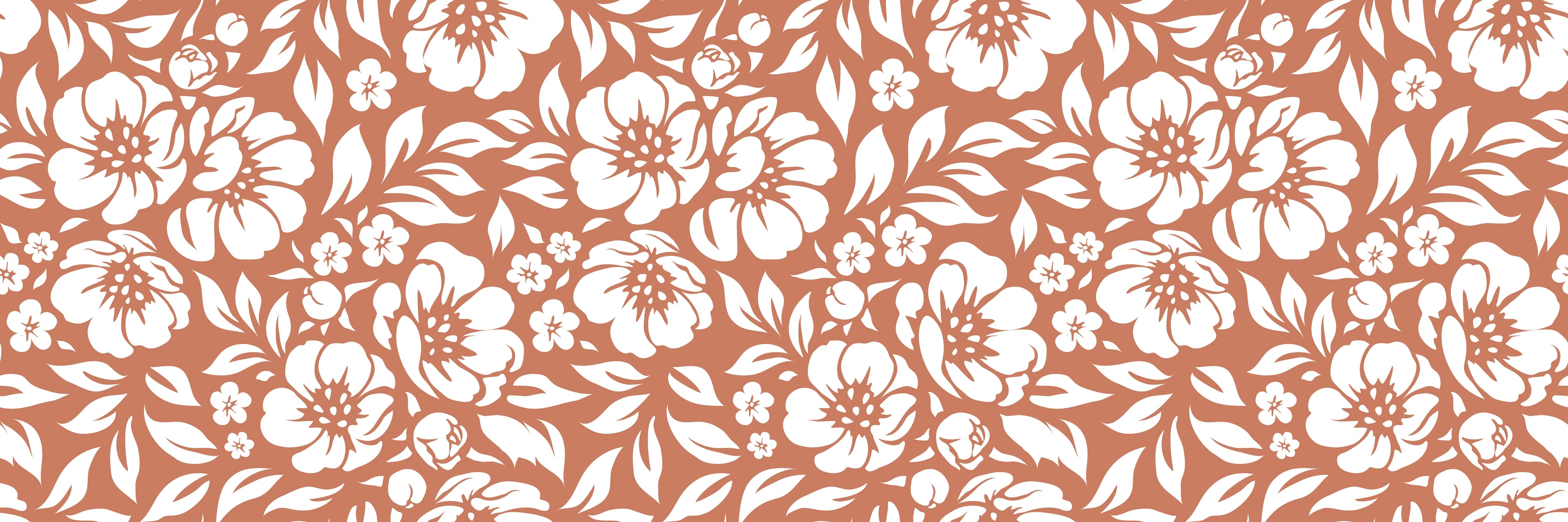 Küchenrückwand - Natura - Floreale - Terracotta