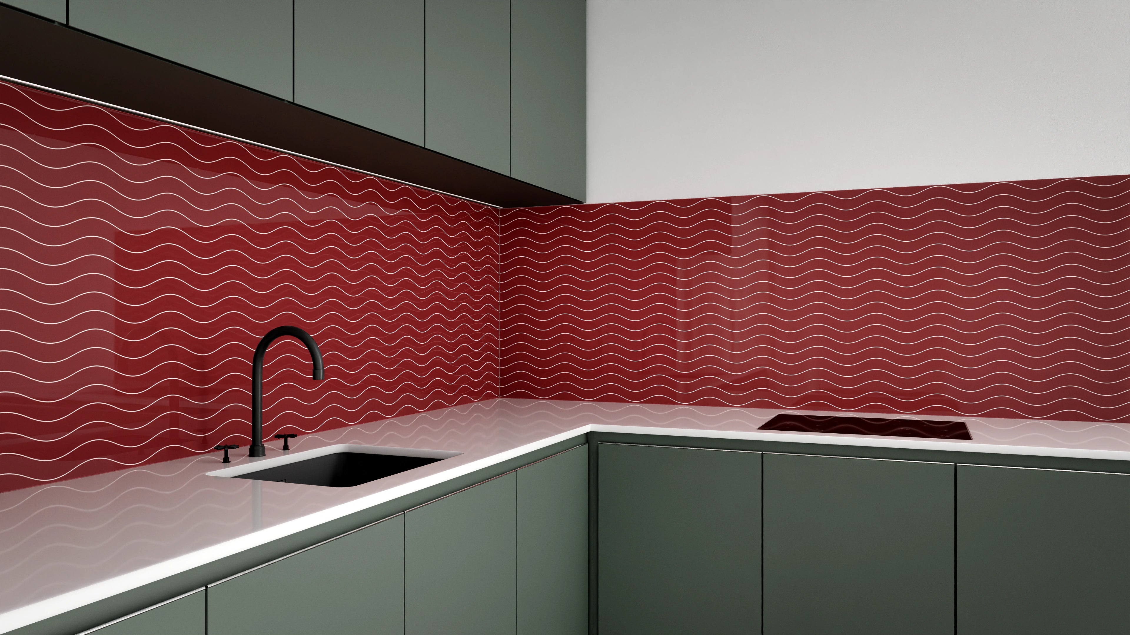 Küchenrückwand - Onde - Abisso - Granata Slide 3