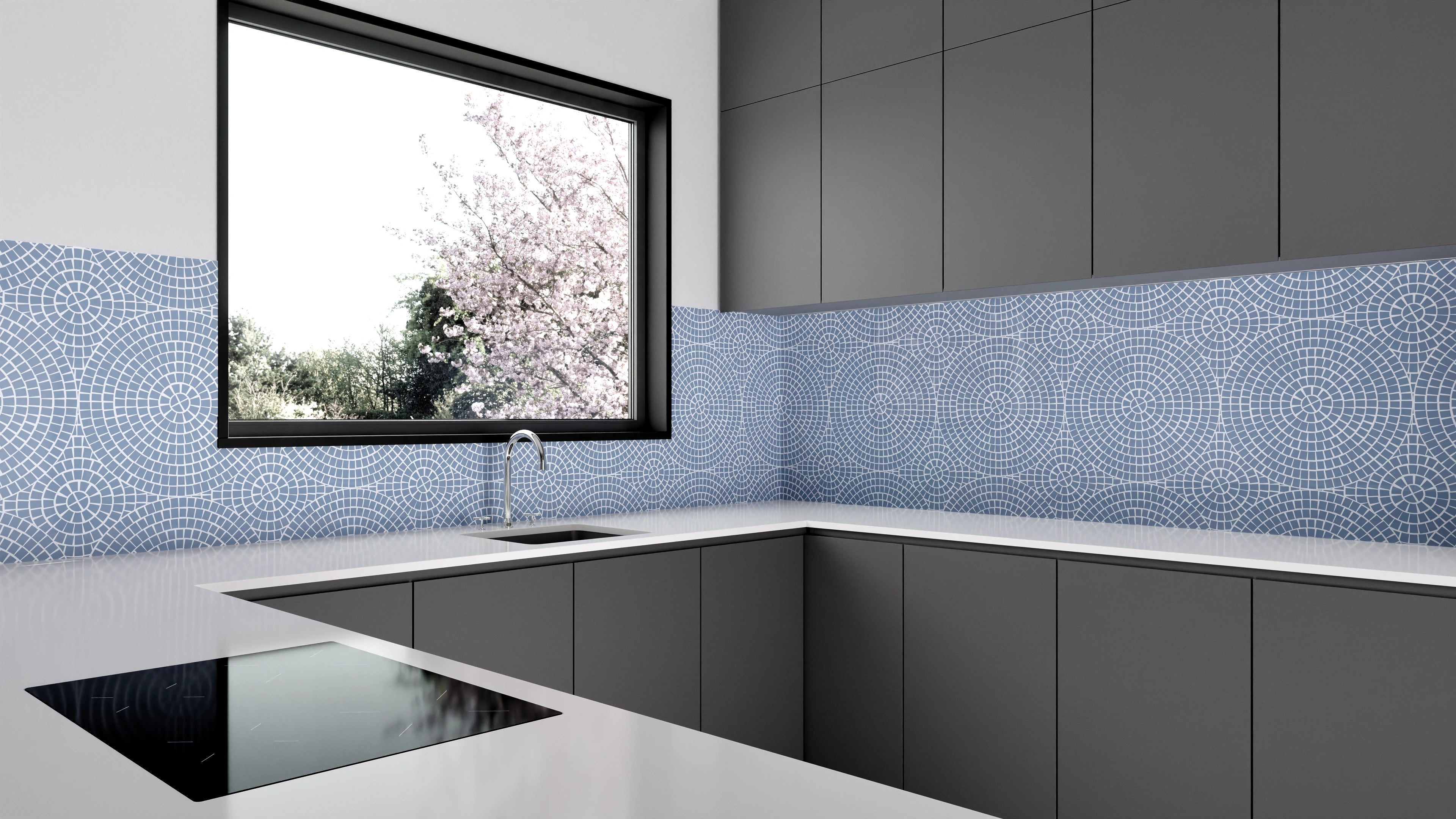 Küchenrückwand - Pietre - Mosaico - Azzurro polvere Slide 1