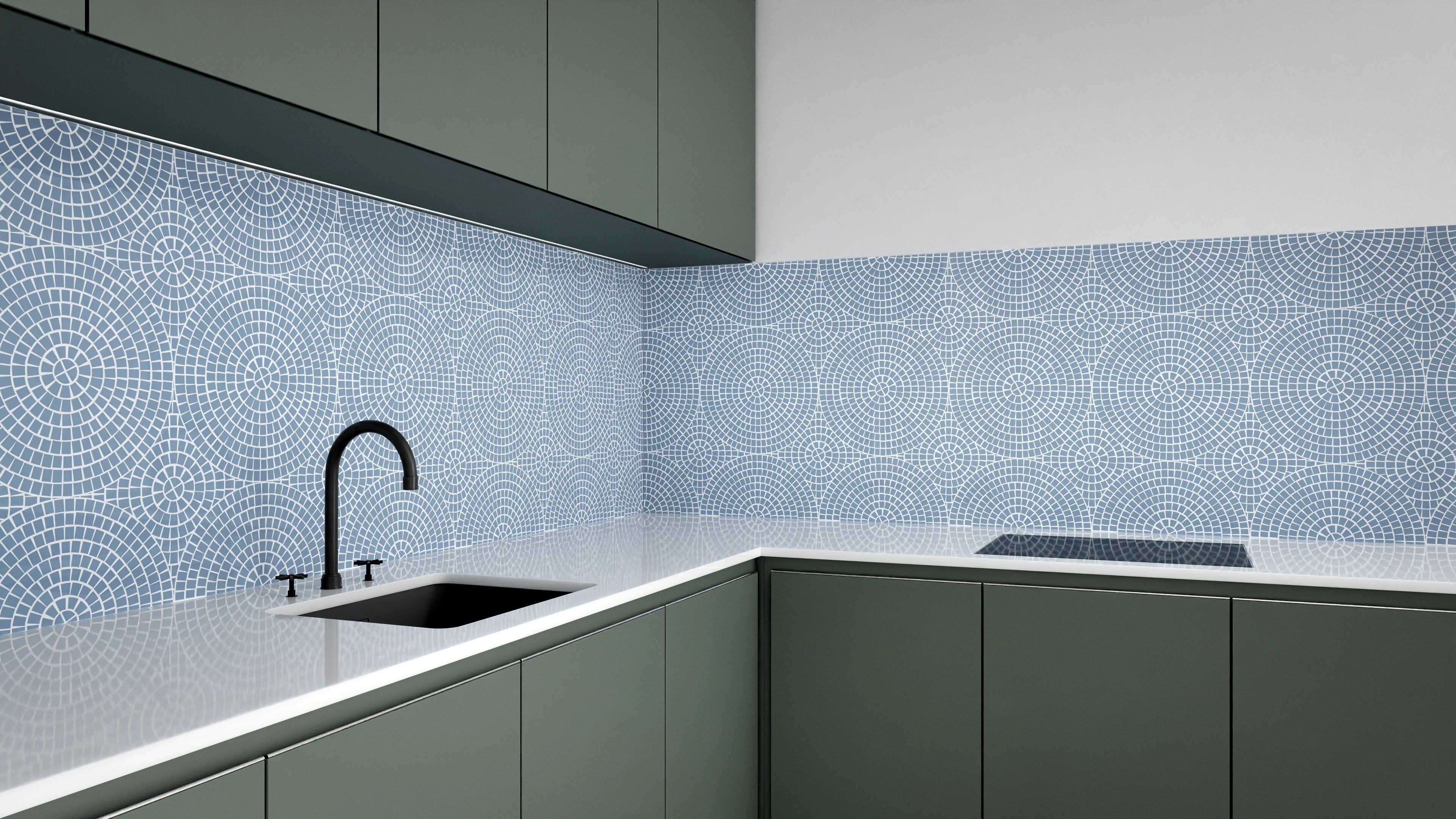 Küchenrückwand - Pietre - Mosaico - Azzurro polvere Slide 3