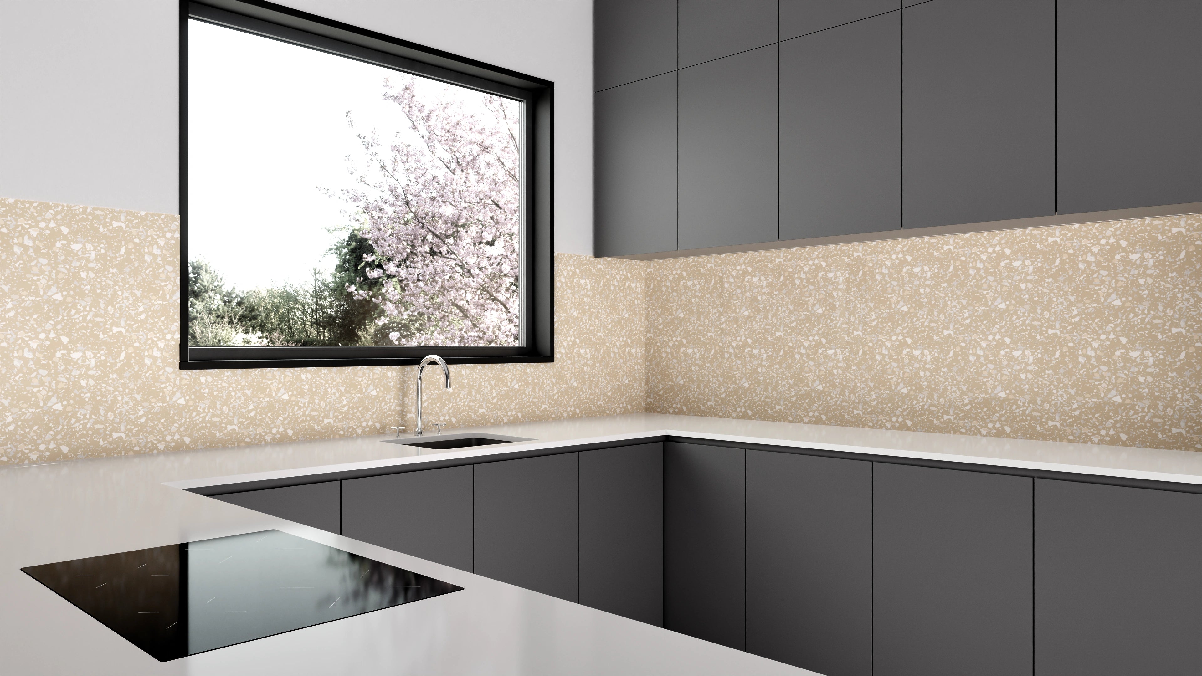 Küchenrückwand - Pietre - Terrazzo - Cappuccino Slide 1