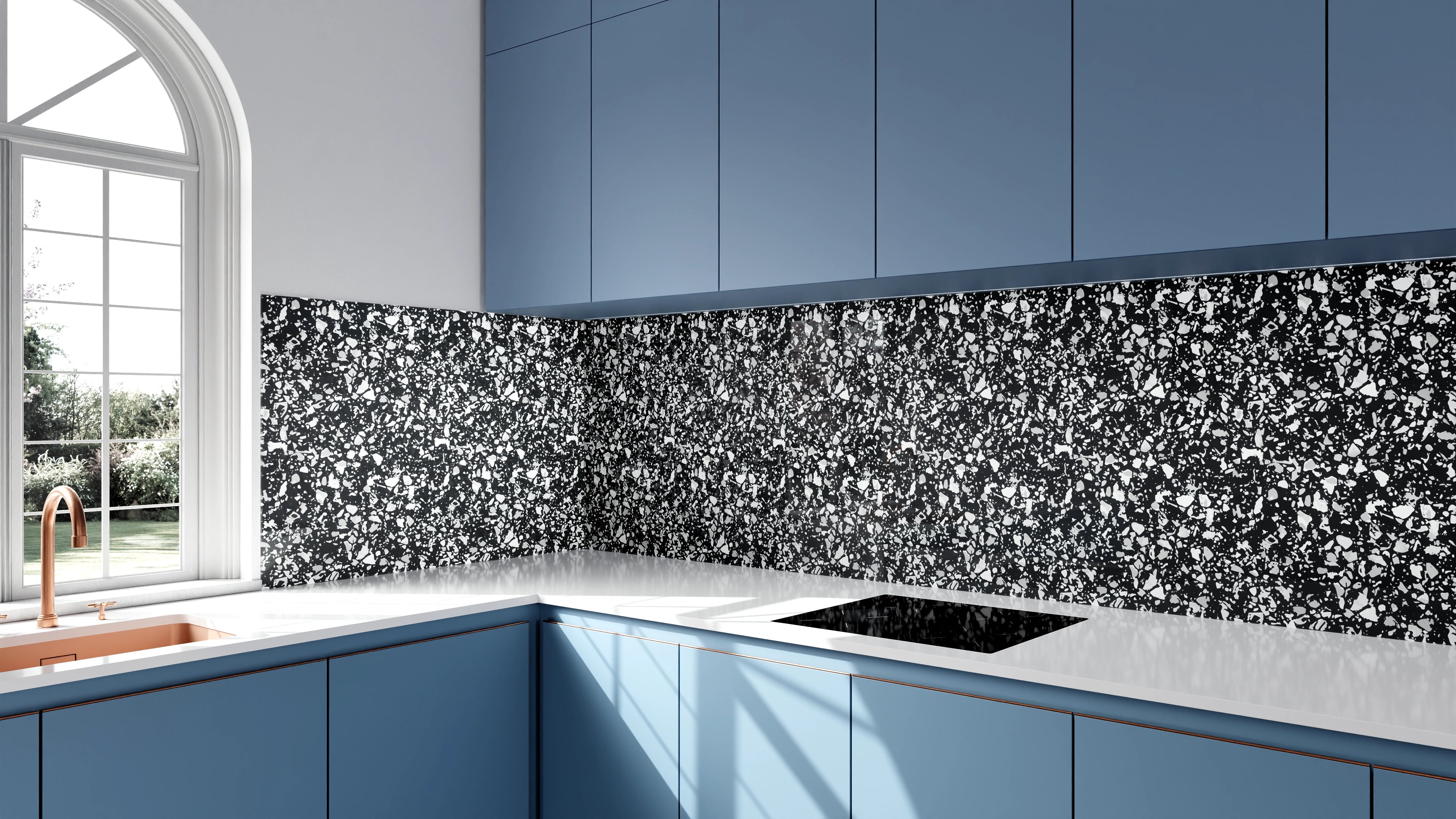 Küchenrückwand - Pietre - Terrazzo - Carbone Slide 2