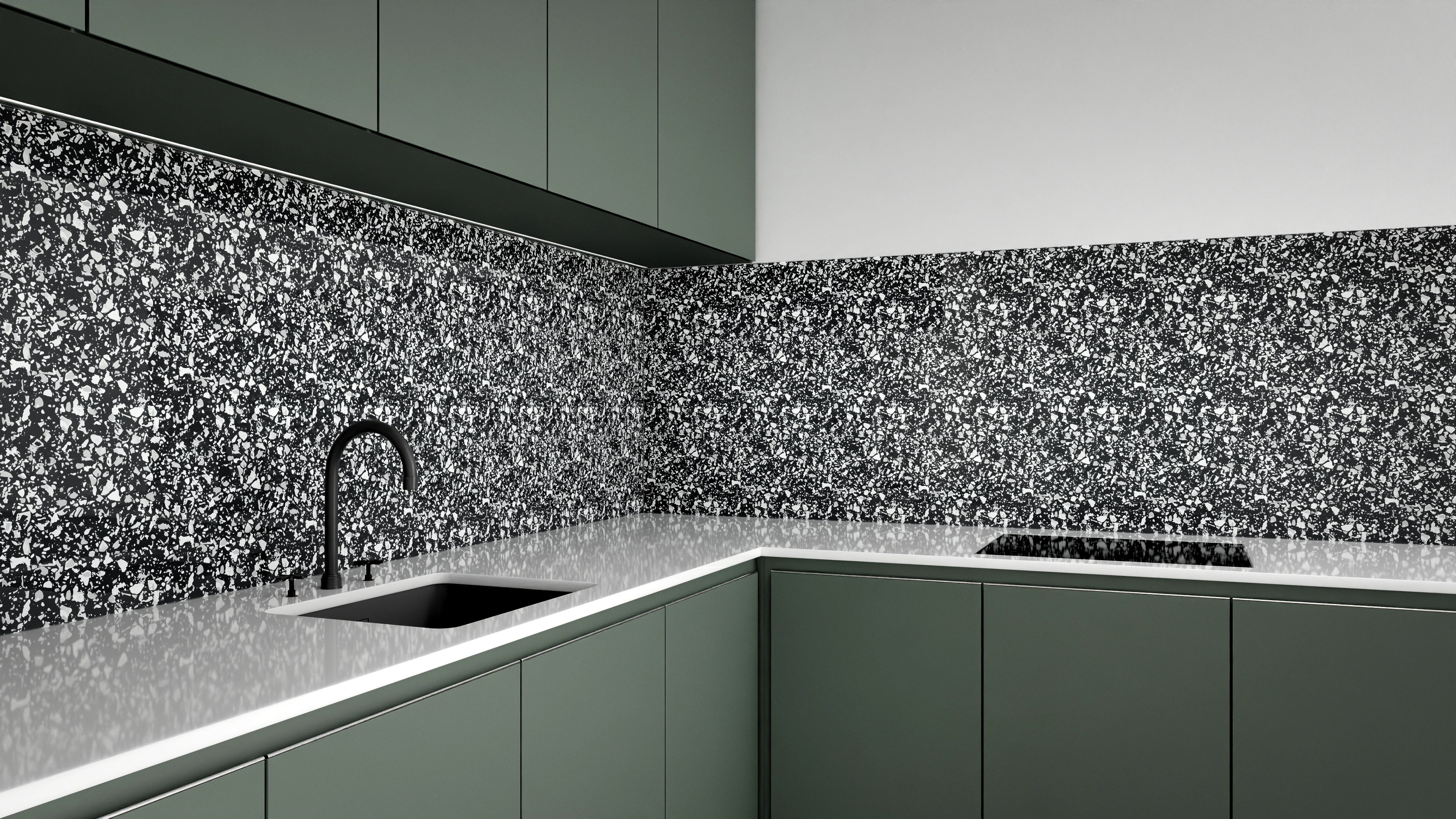Küchenrückwand - Pietre - Terrazzo - Carbone Slide 3