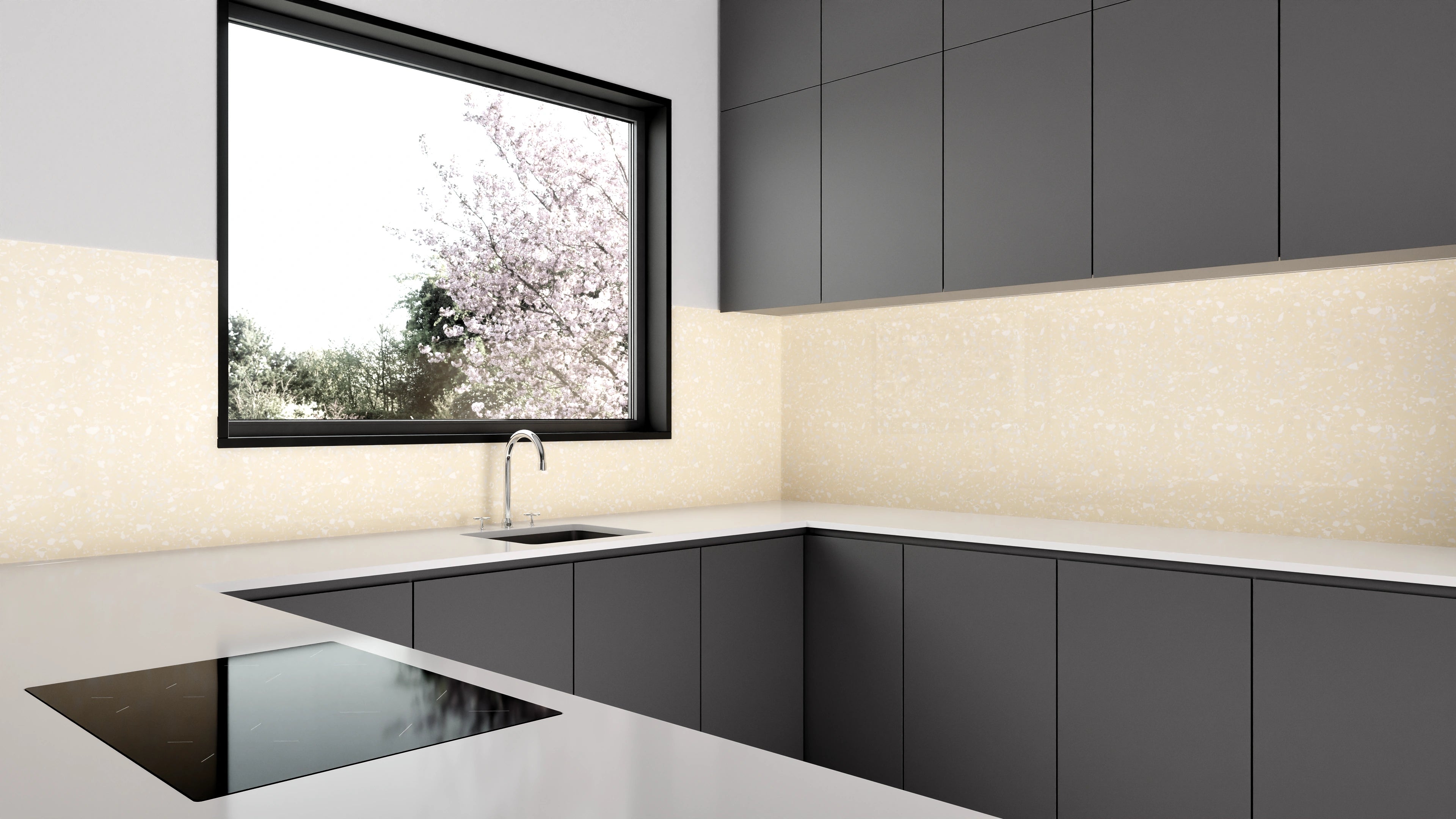 Küchenrückwand - Pietre - Terrazzo - Crema Slide 1