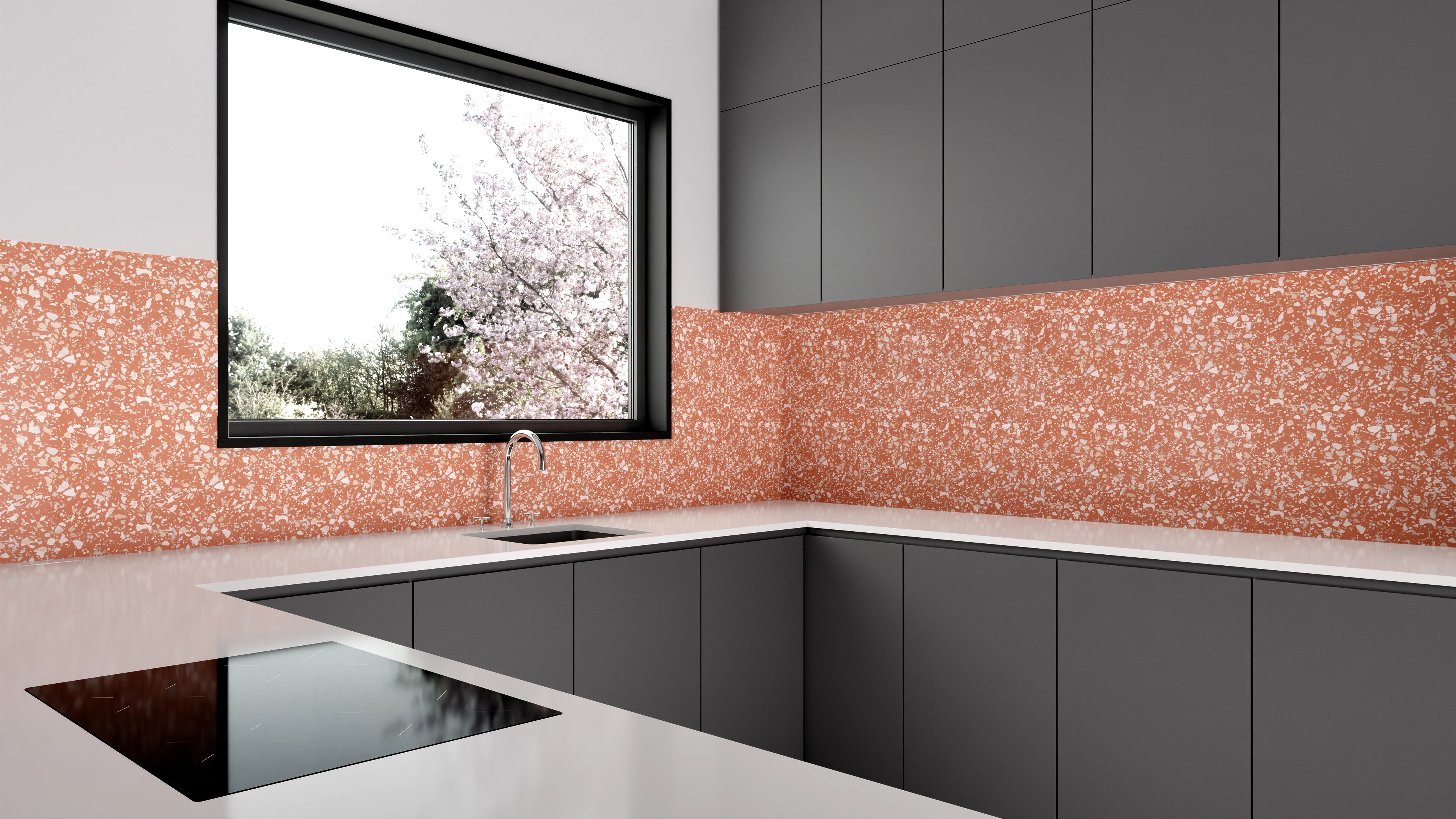Küchenrückwand - Pietre - Terrazzo - Terracotta Slide 1