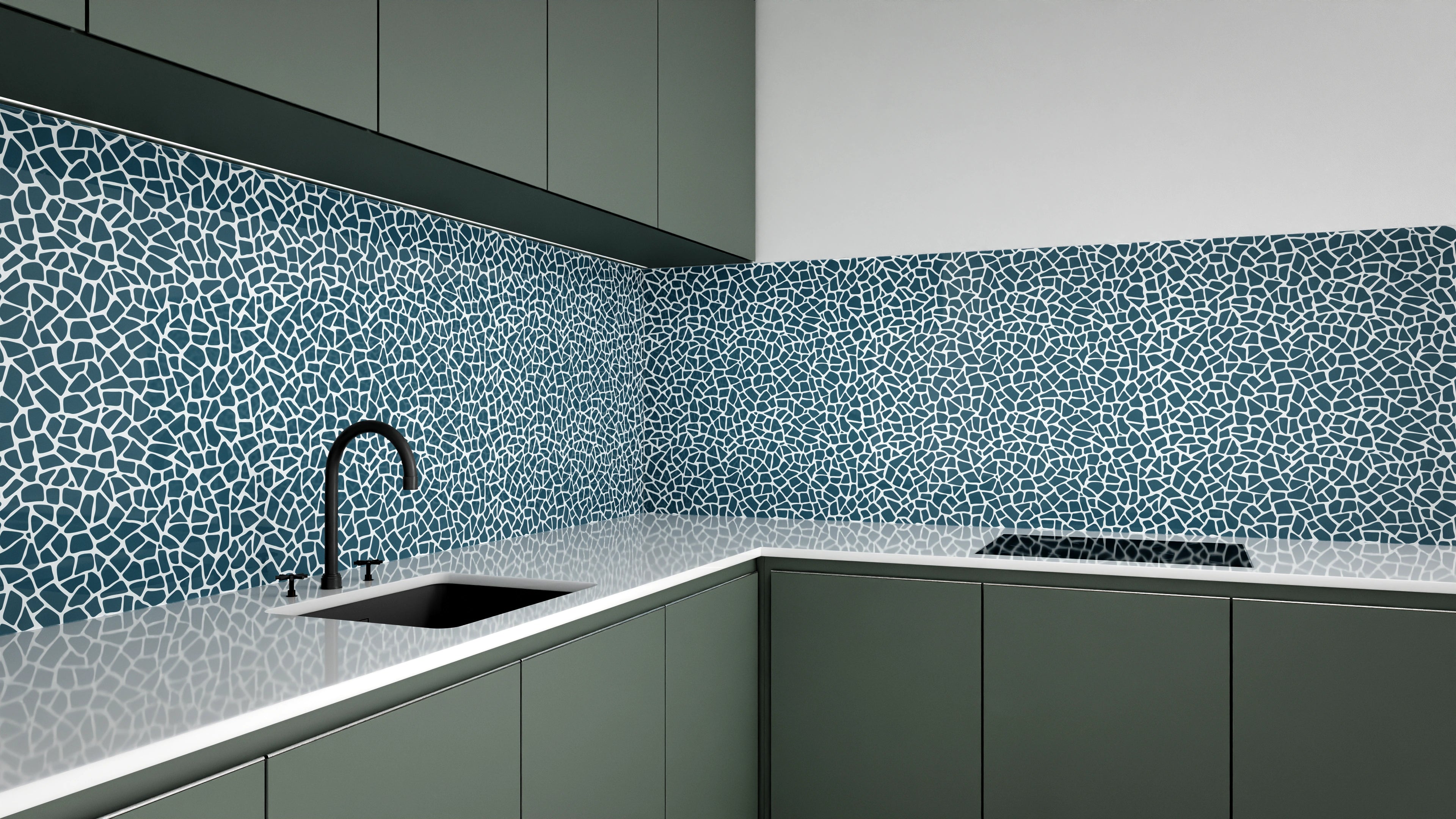 Küchenrückwand - Pietre - Tessere - Blu Petrolio Slide 3