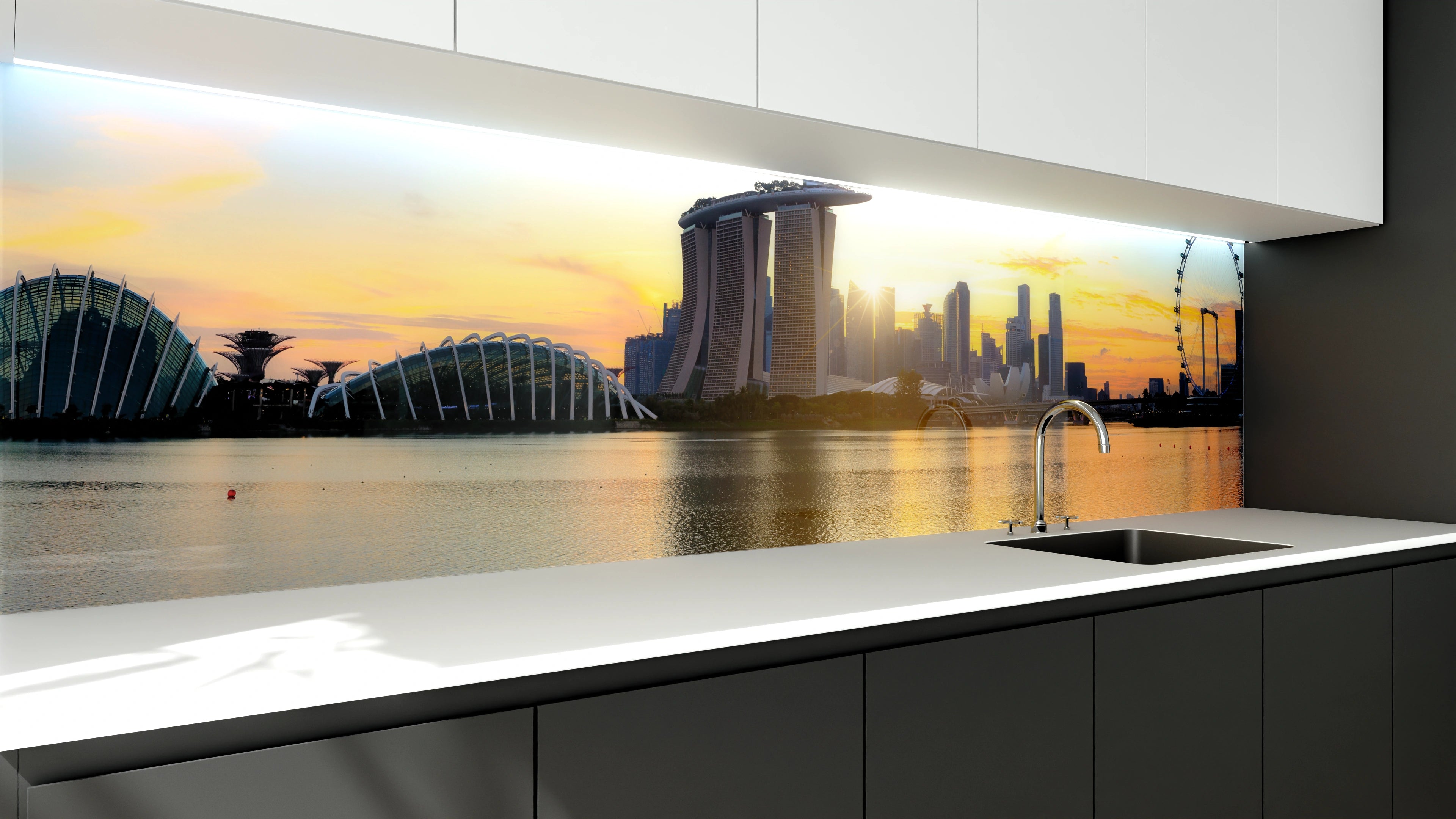 Küchenrückwand - Singapore Sunset Glow Slide 4