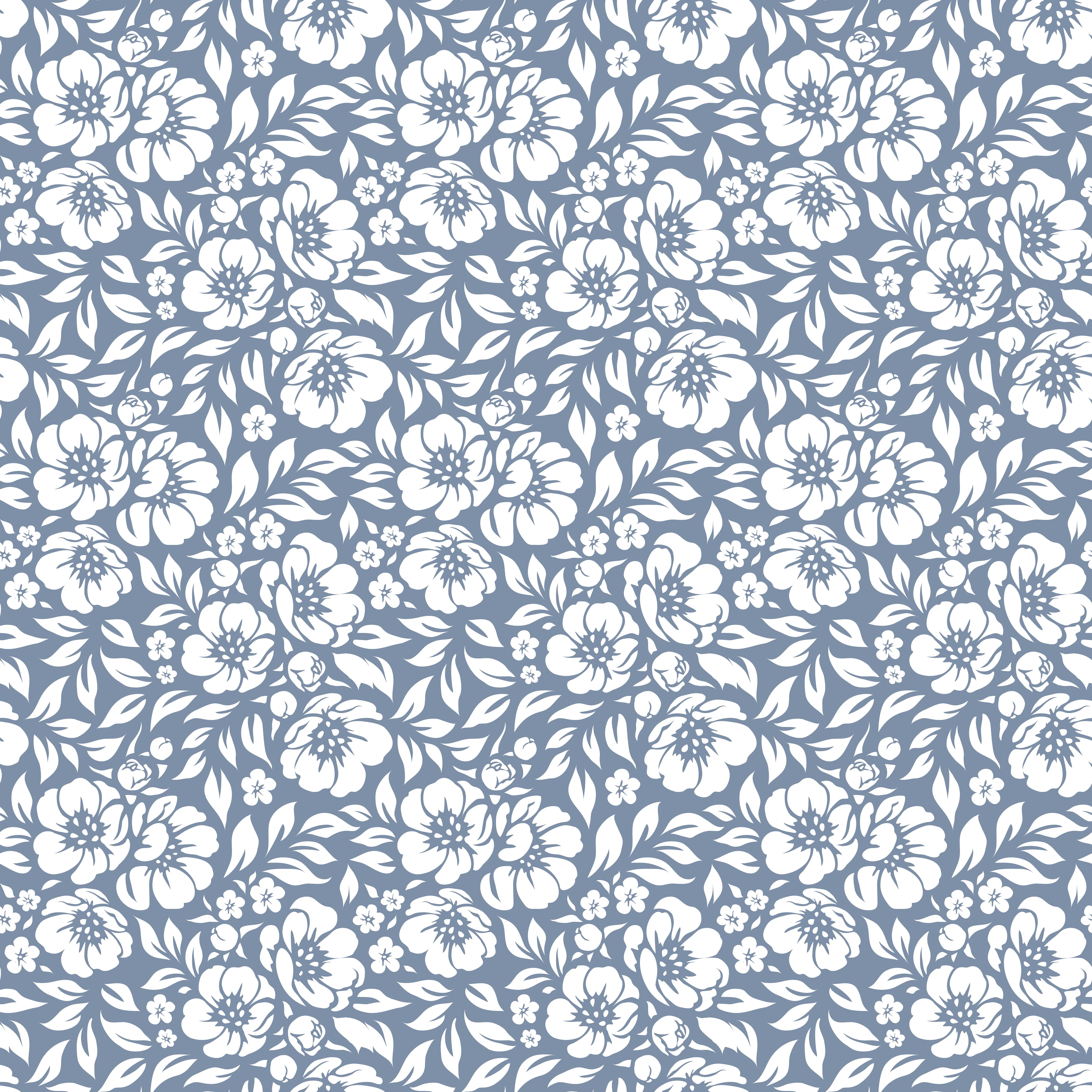 Duschrückwand - Natura - Floreale - Azzurro polvere