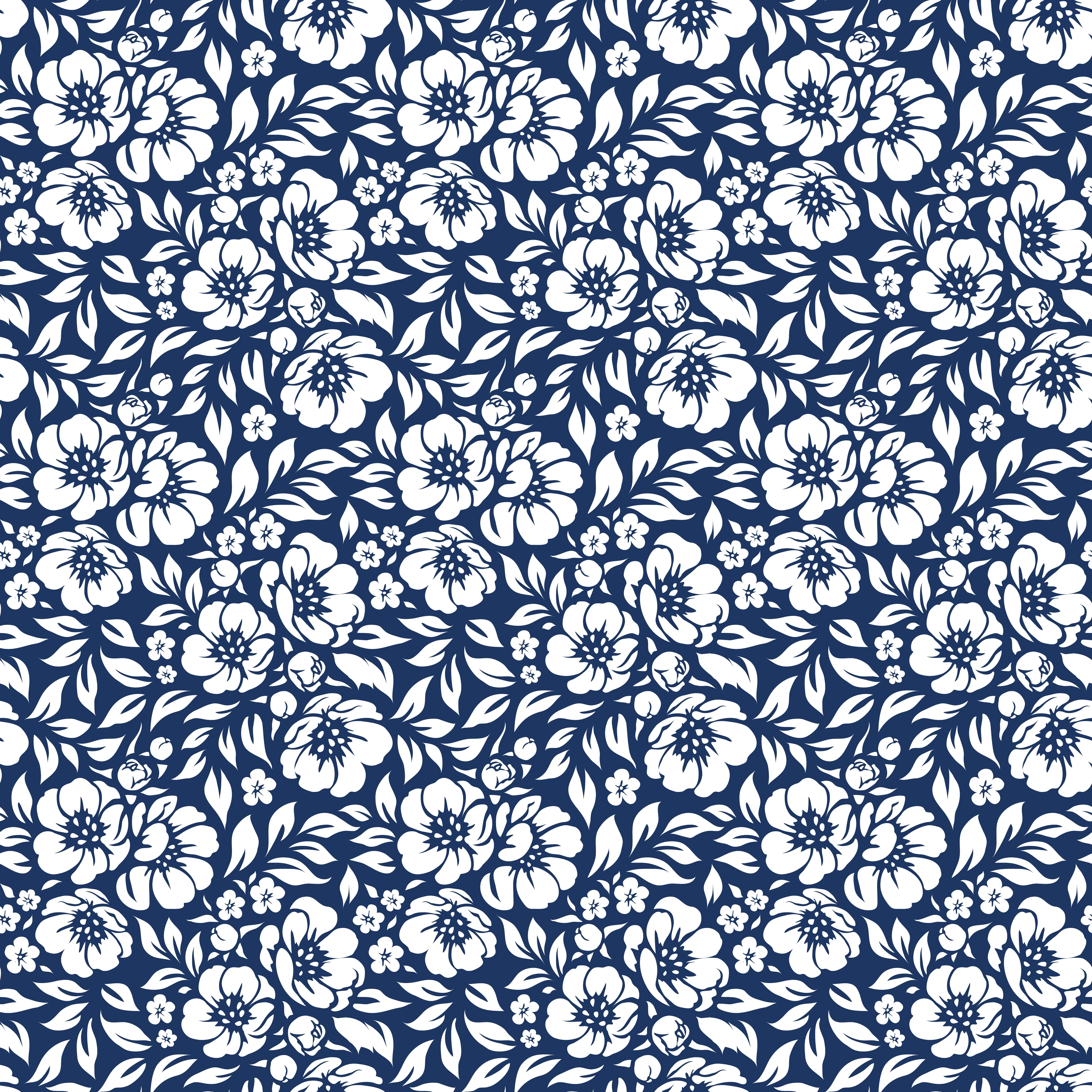 Duschrückwand - Natura - Floreale - Blu notte