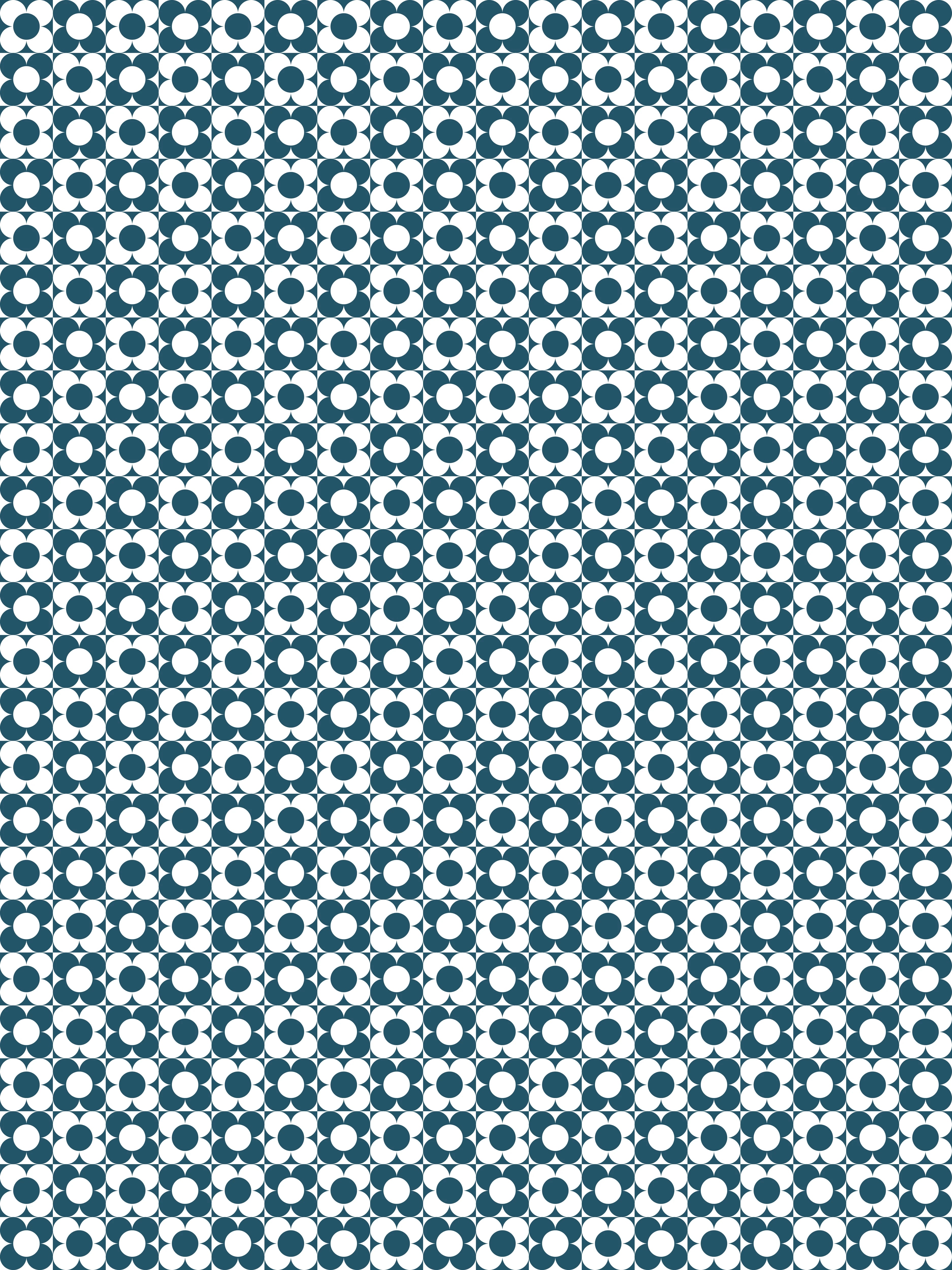 Duschrückwand - Retro - Primavera - Blu Petrolio