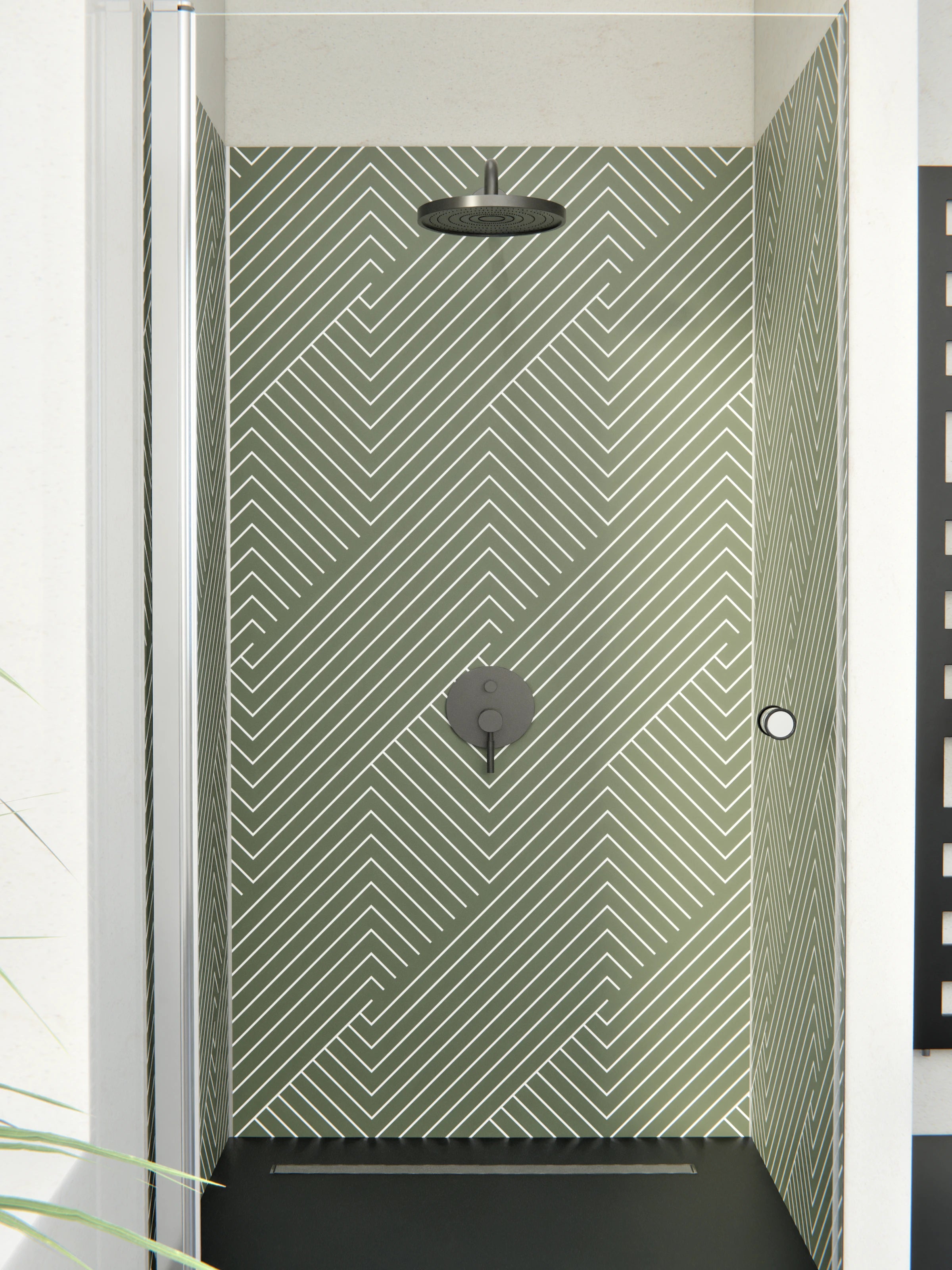 Duschrückwand - Geometrica - Intreccio  - Bosco