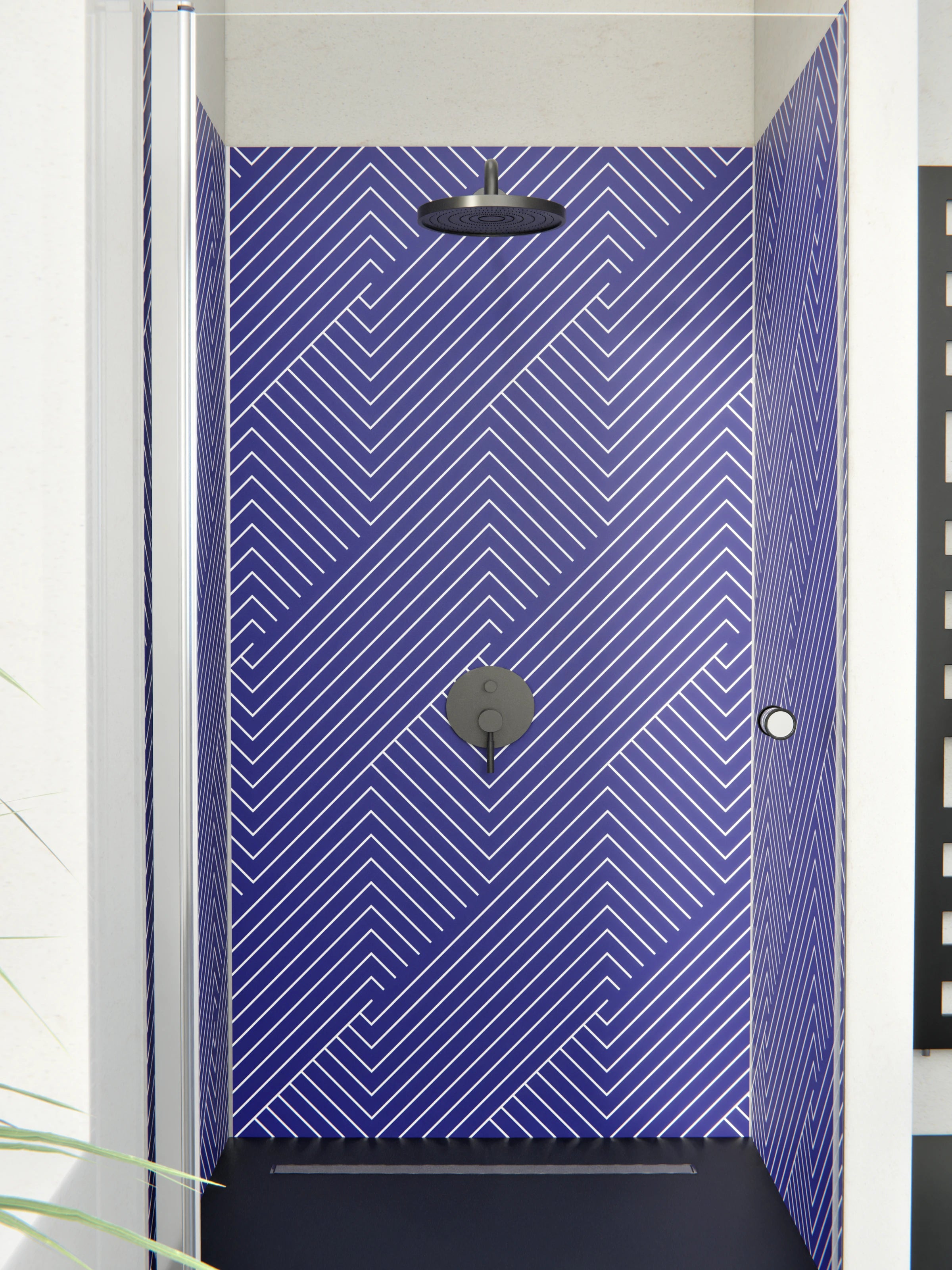 Duschrückwand - Geometrica - Intreccio  - Zaffiro