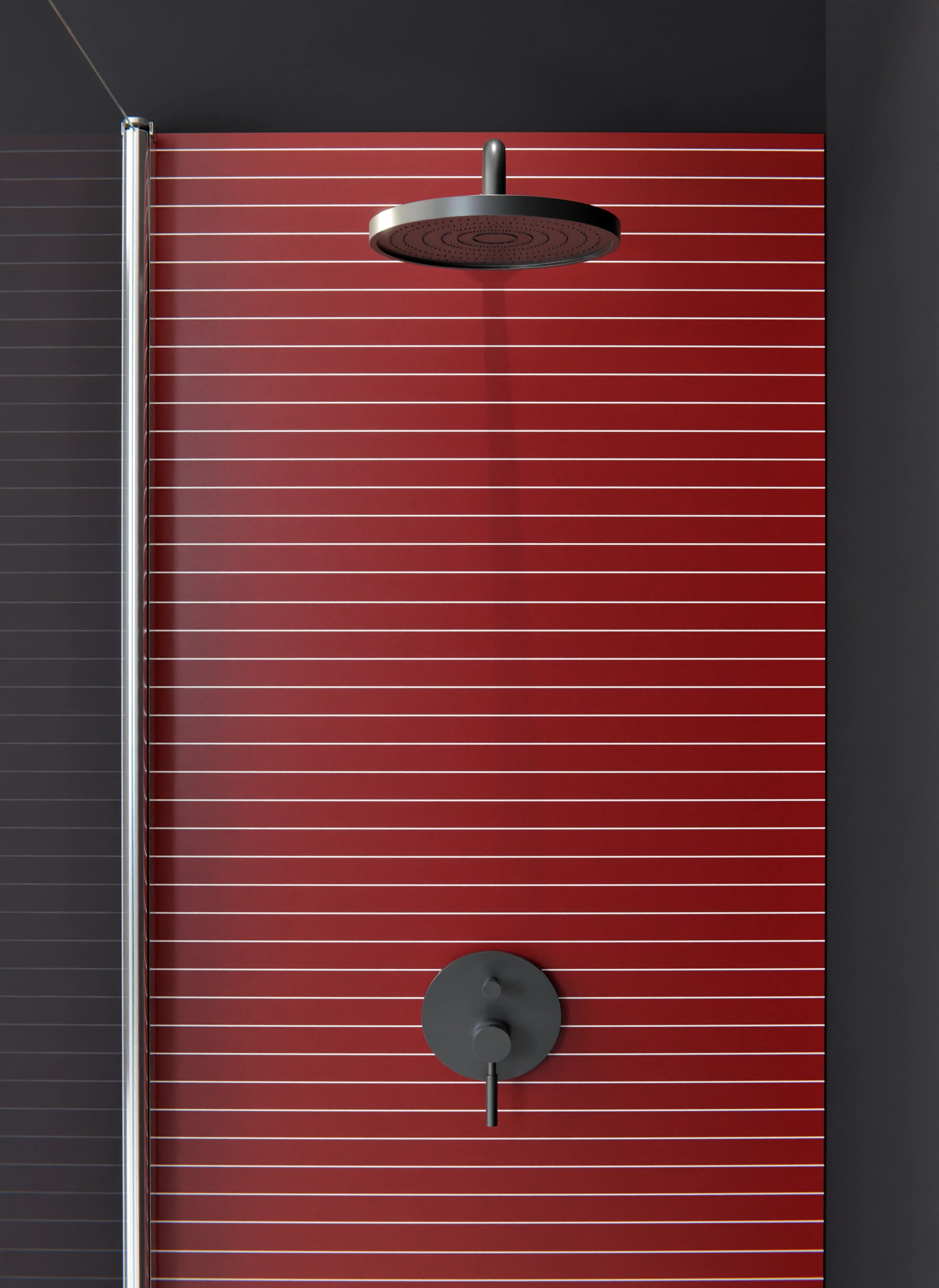 Duschrückwand - Geometrica - Orizzontale - Granata - Orizzontale