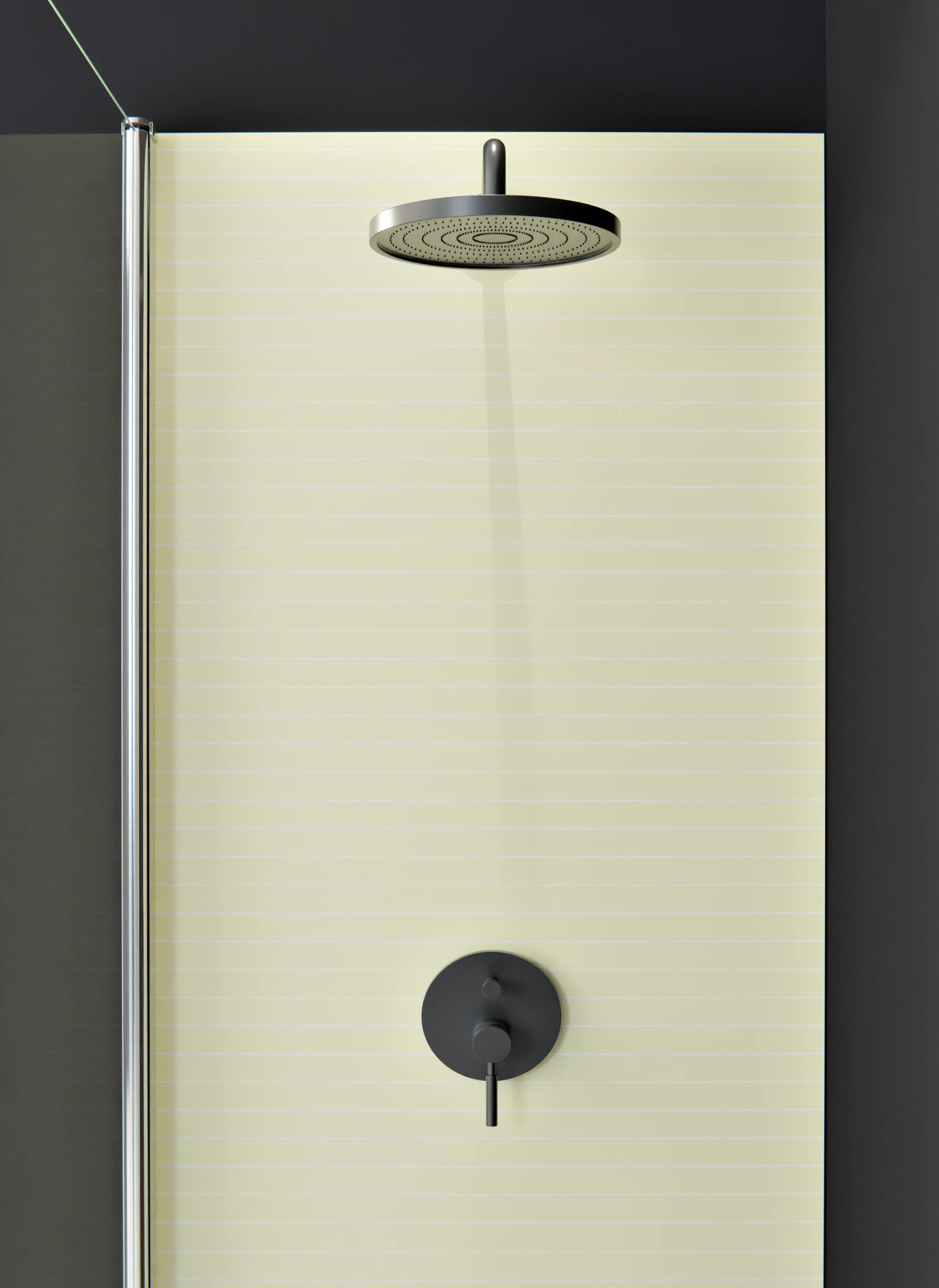 Duschrückwand - Geometrica - Orizzontale - Limone crema - Orizzontale