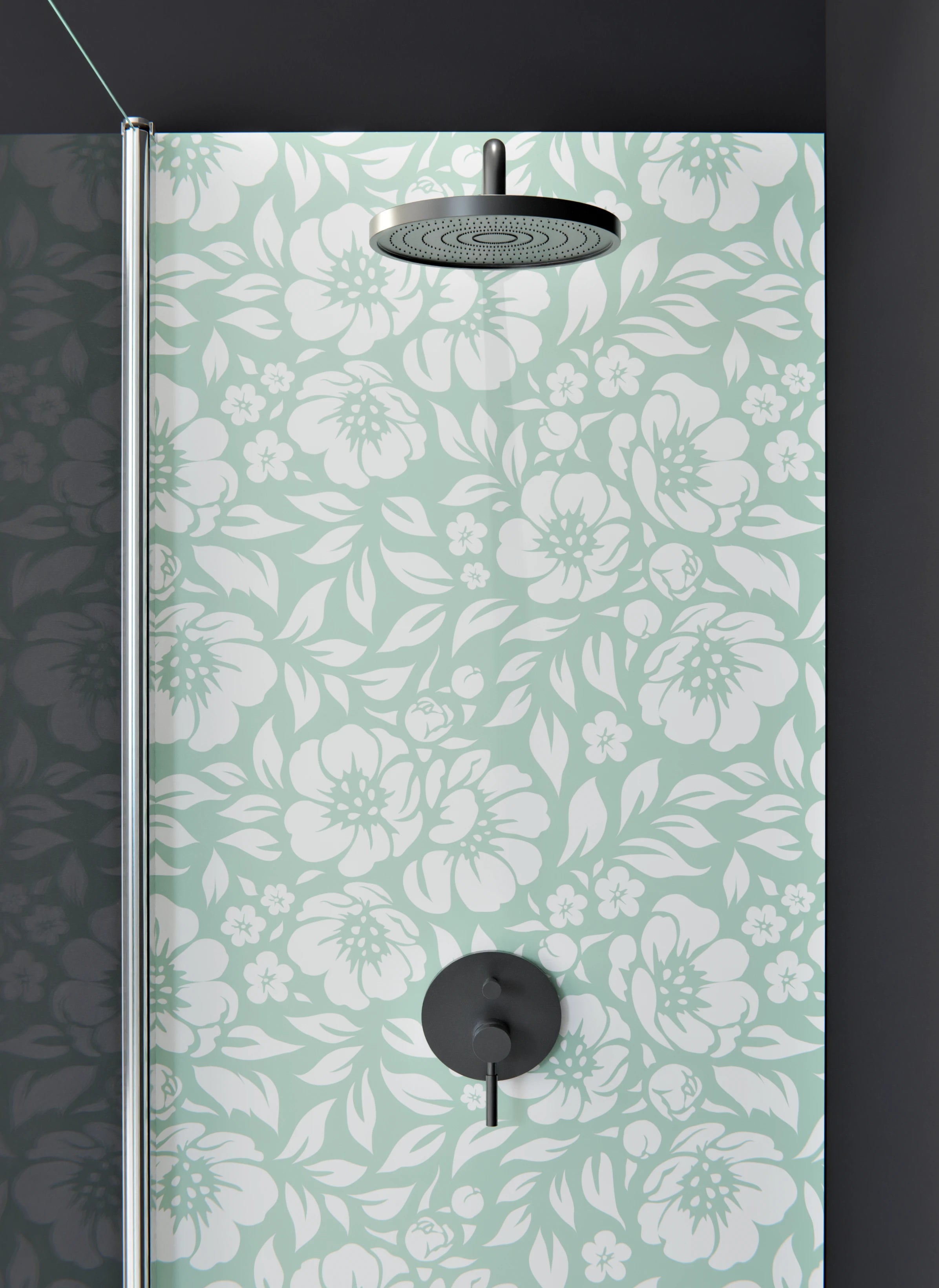 Duschrückwand - Natura - Floreale - Menta