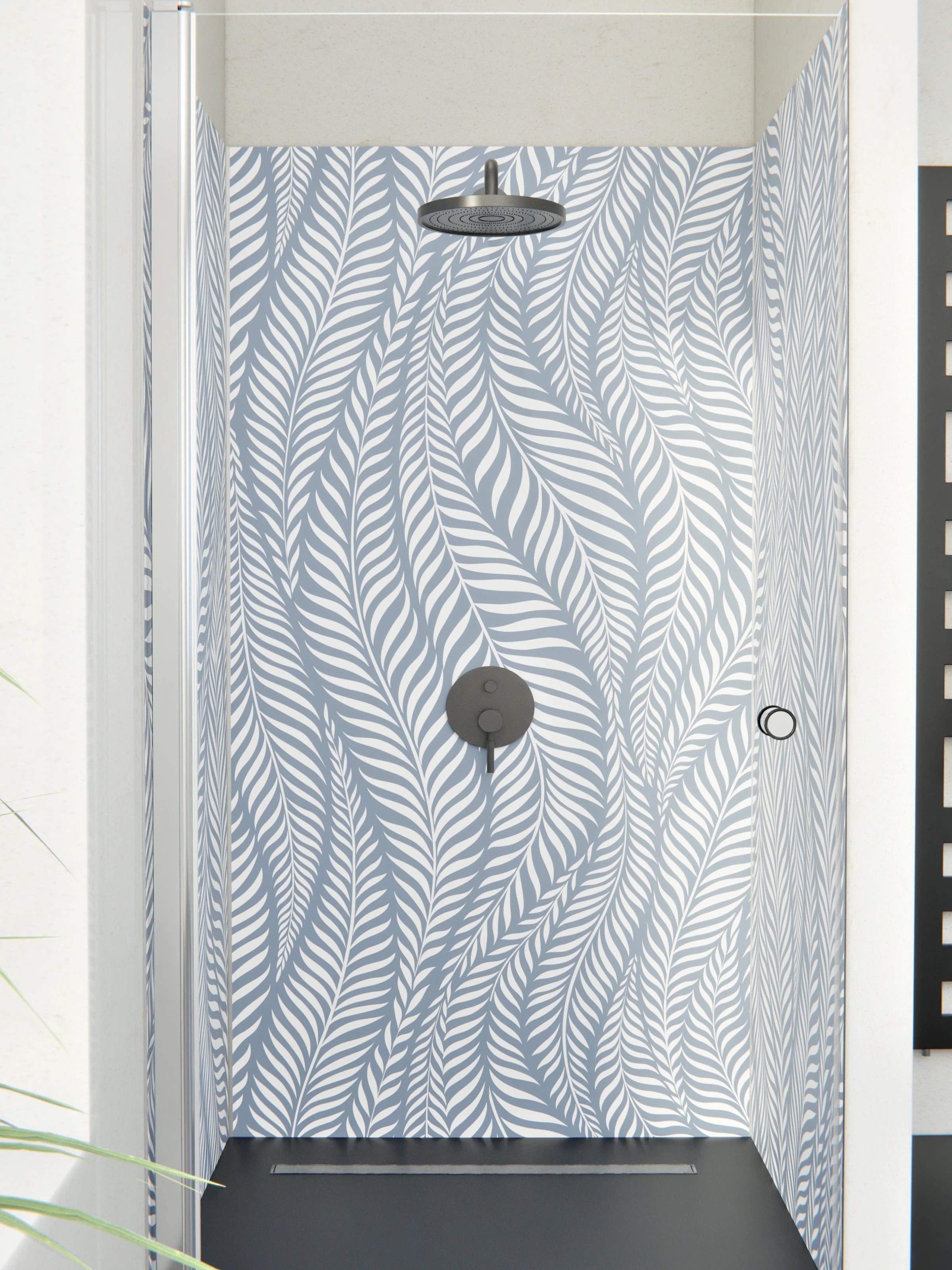 Duschrückwand - Natura - Oasi - Azzurro polvere