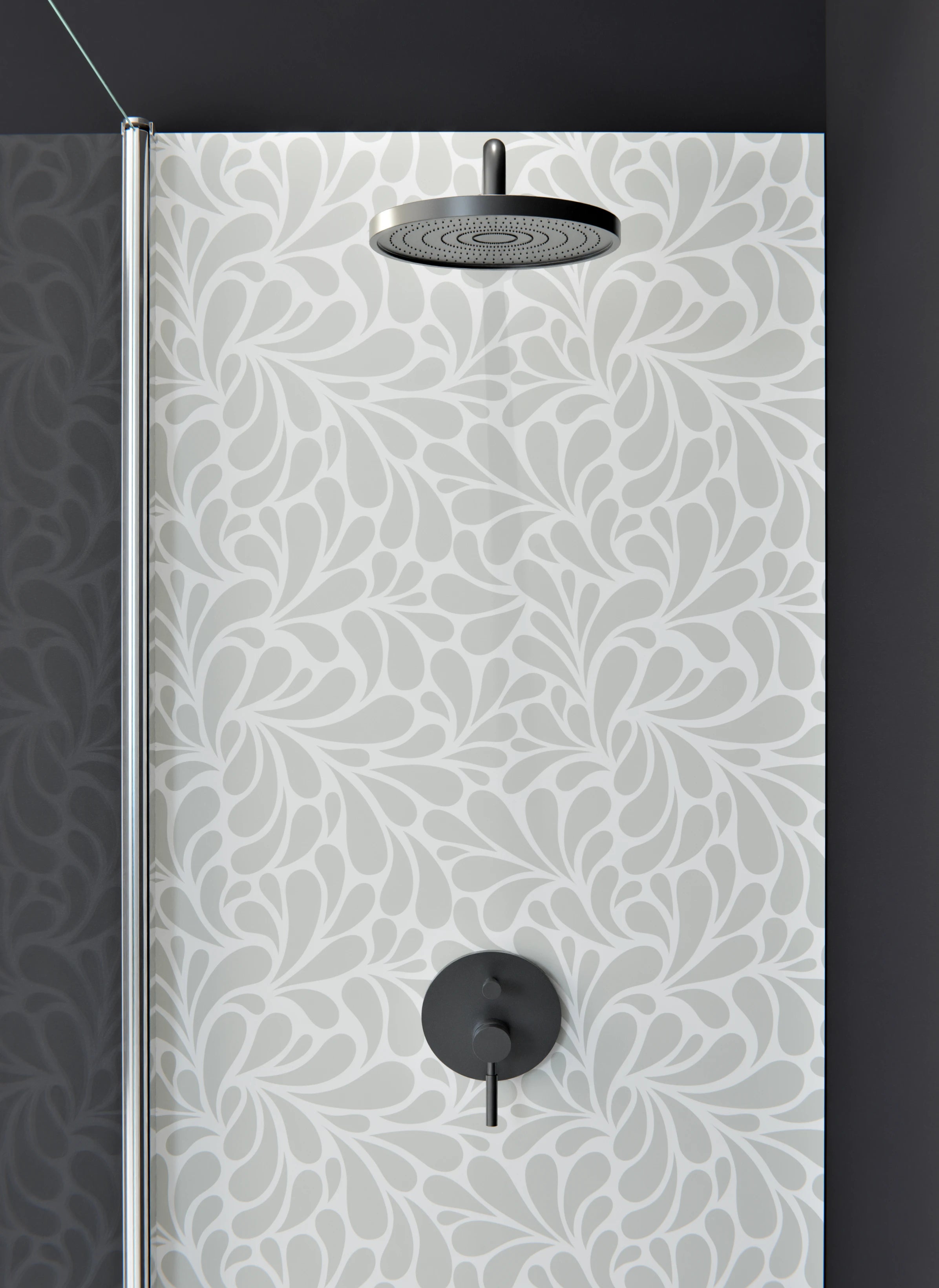 Duschrückwand - Natura - Petaloso - Argento
