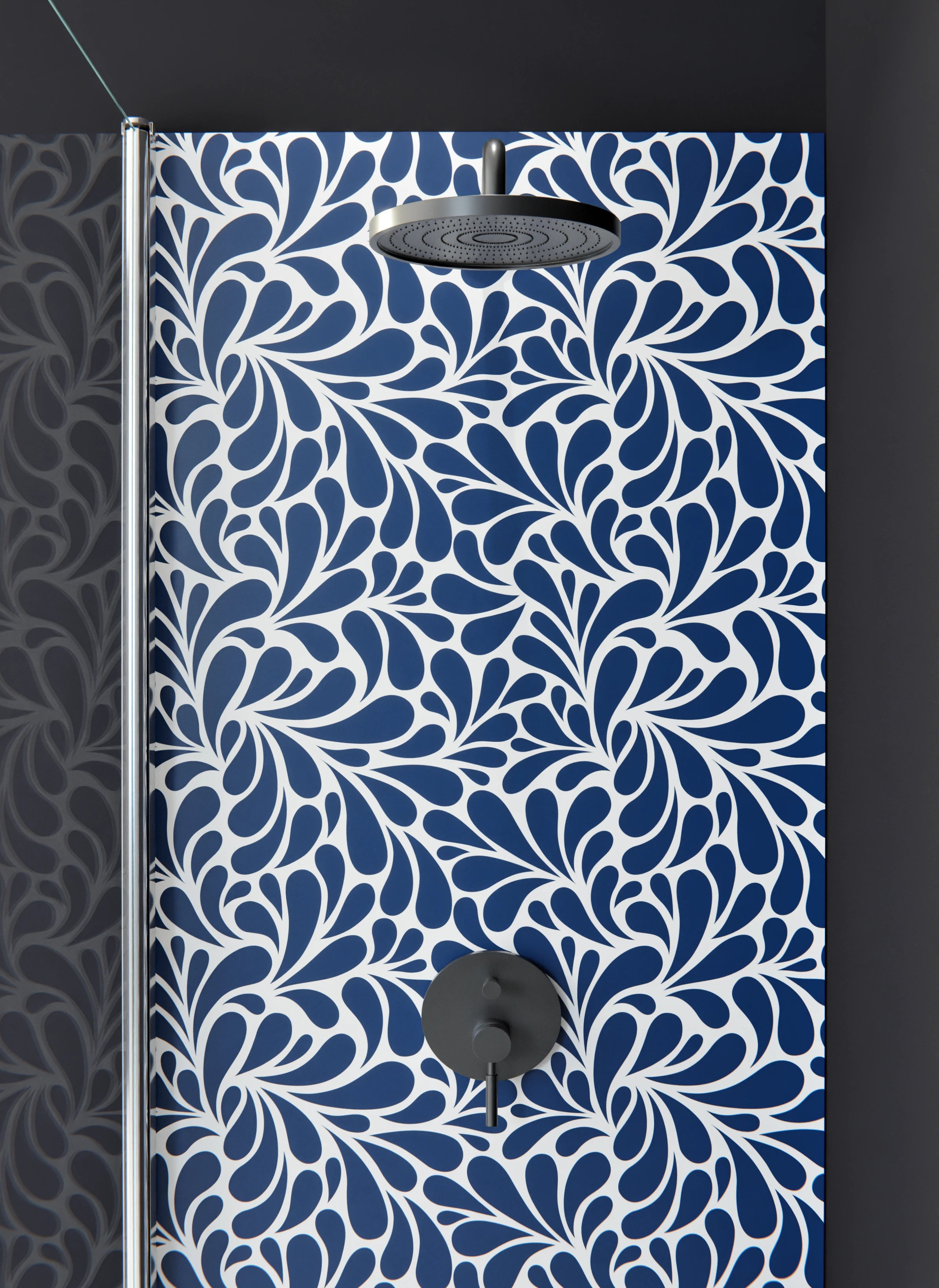 Duschrückwand - Natura - Petaloso - Blu notte