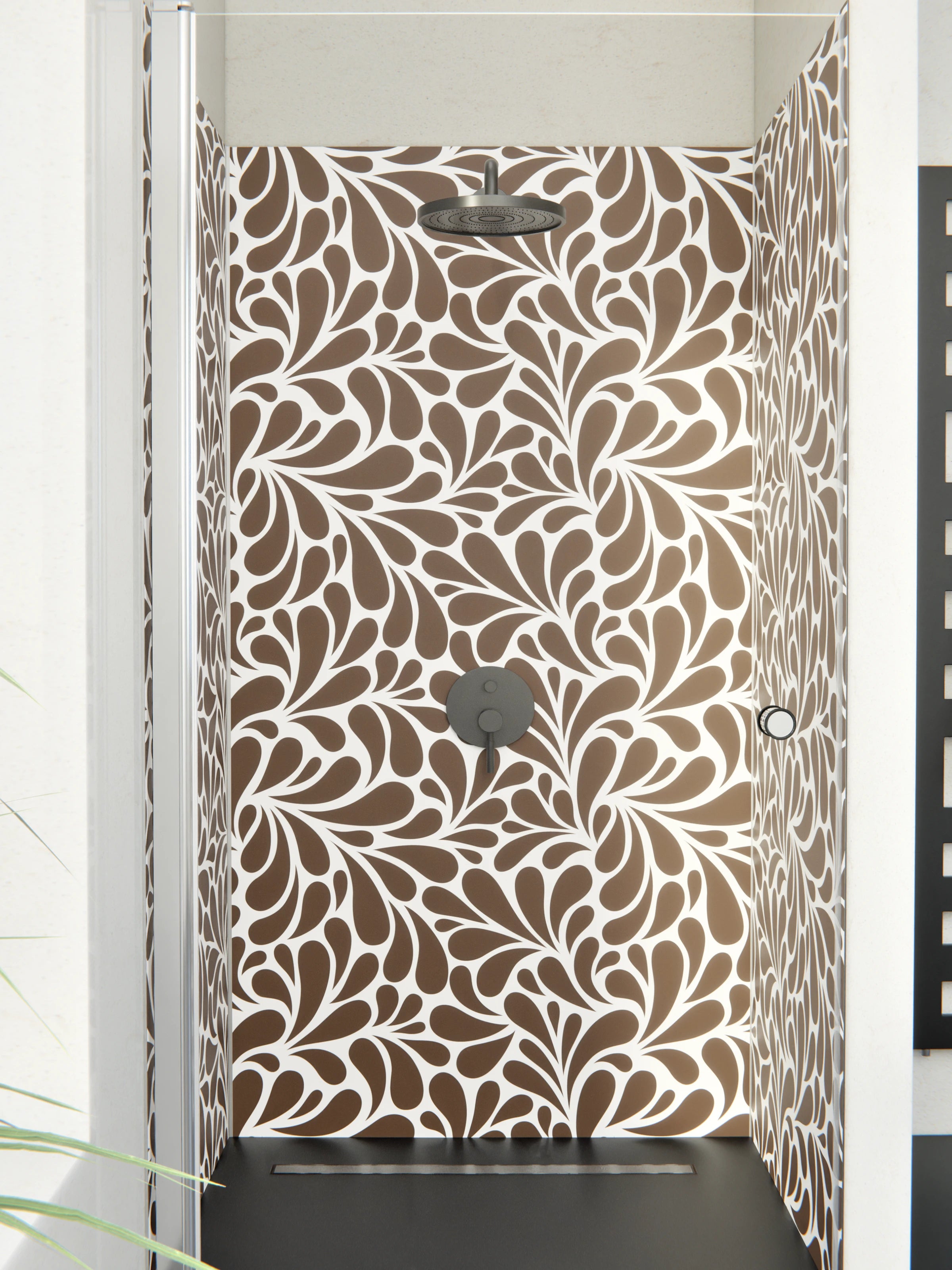 Duschrückwand - Natura - Petaloso - Caffè