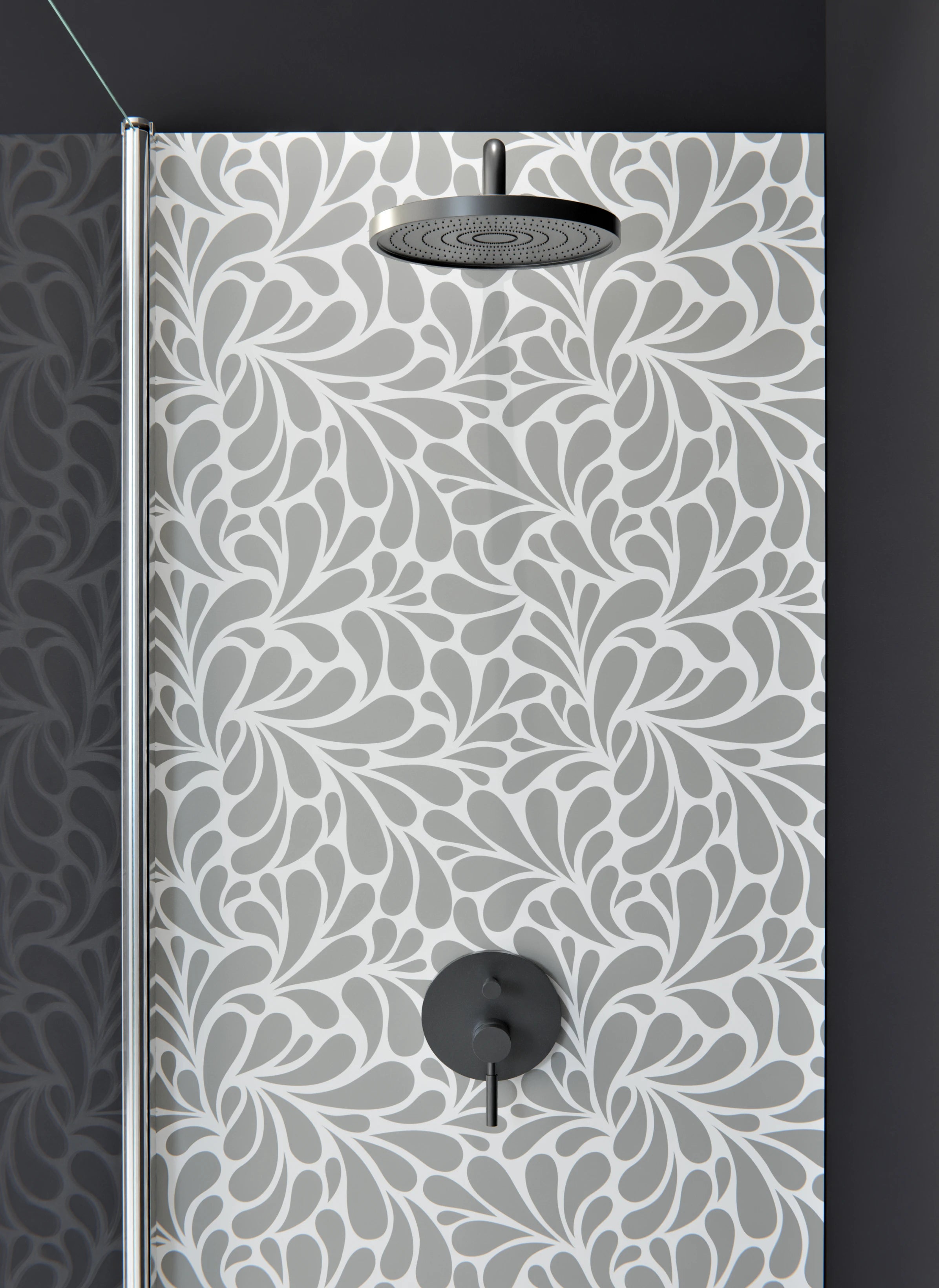 Duschrückwand - Natura - Petaloso - Cemento