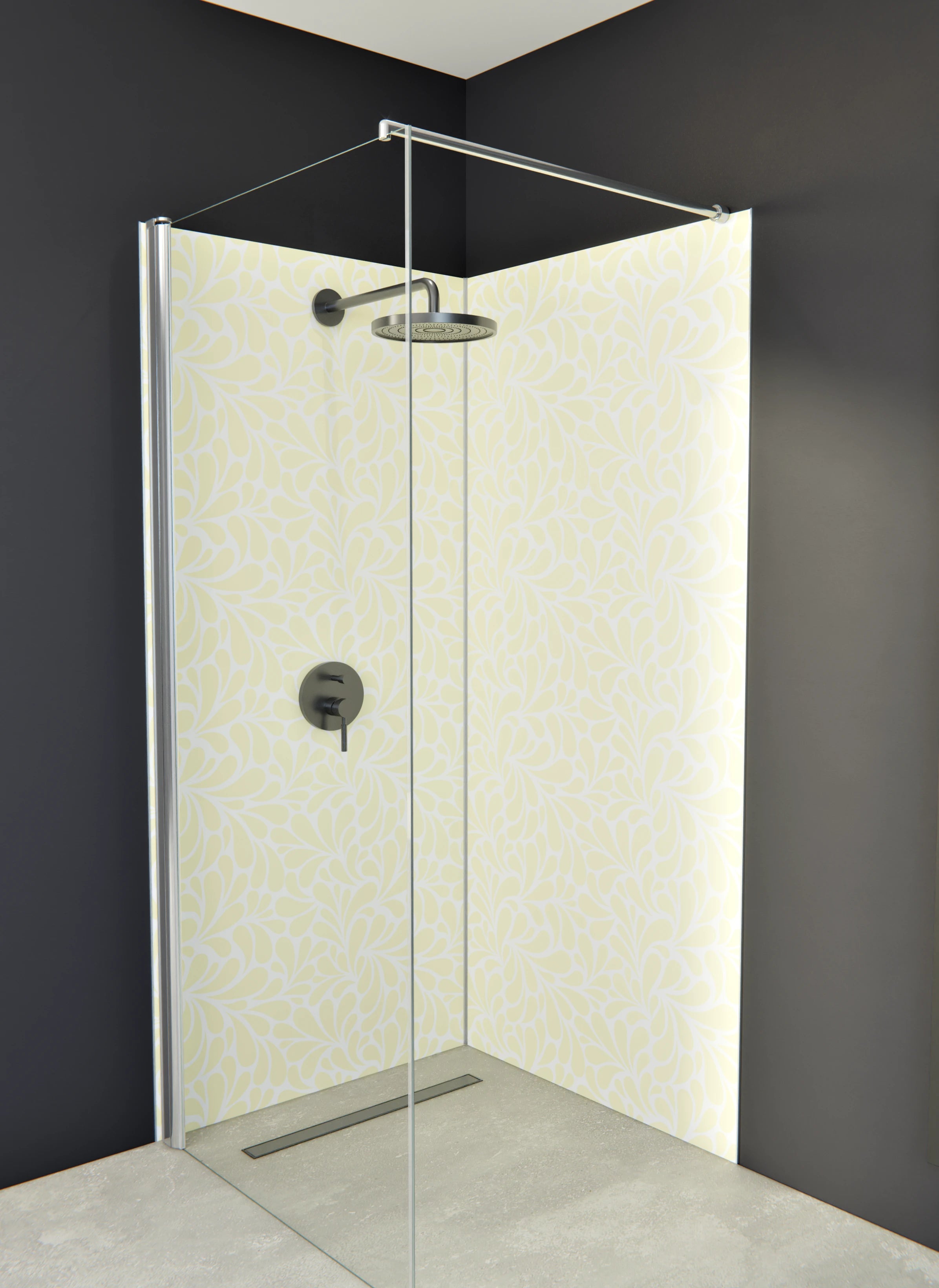 Duschrückwand - Natura - Petaloso - Limone crema